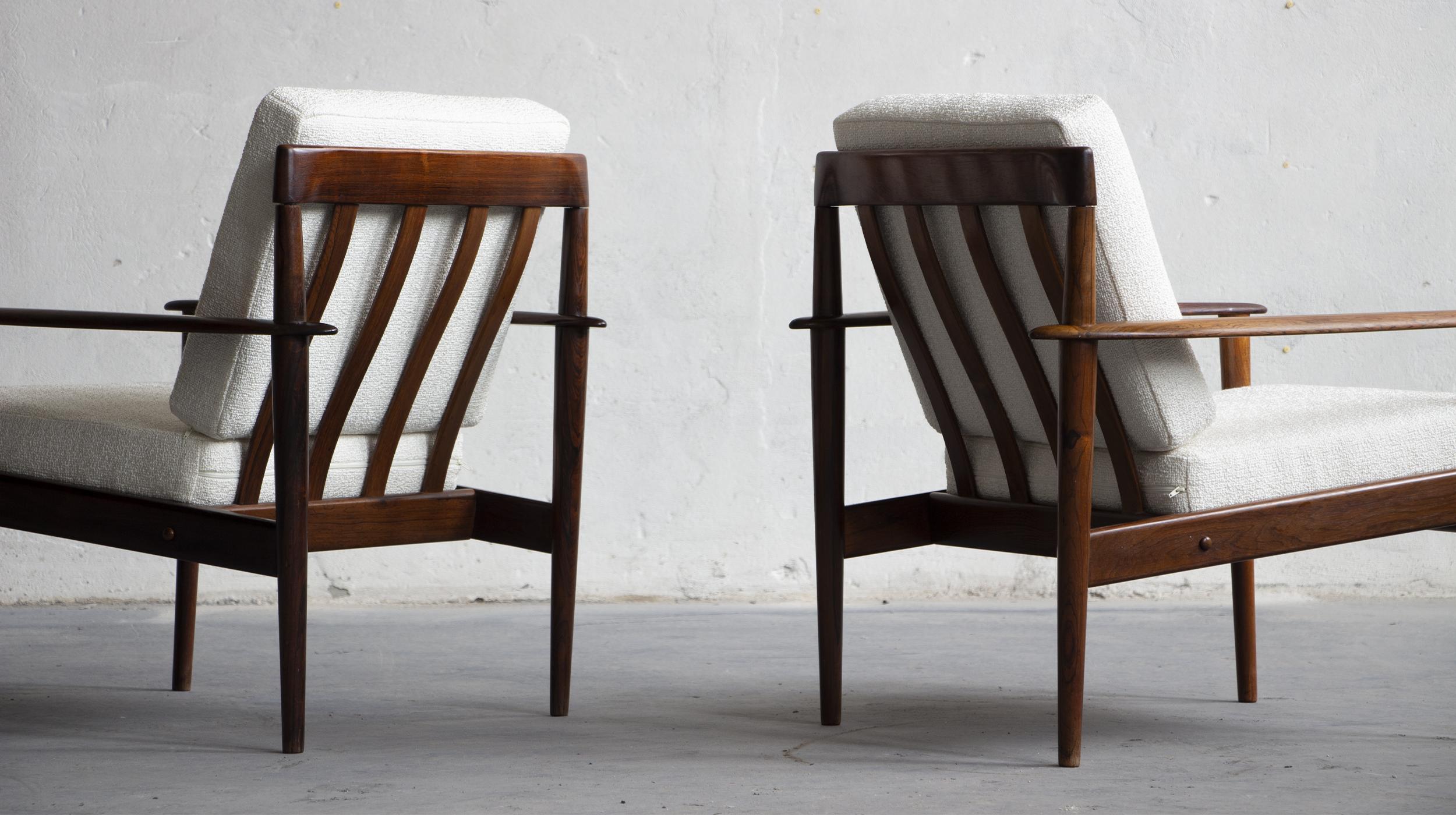 Scandinavian Modern Danish “PJ 56” armchairs by Grete Jalk for Poul Jeppesen  For Sale