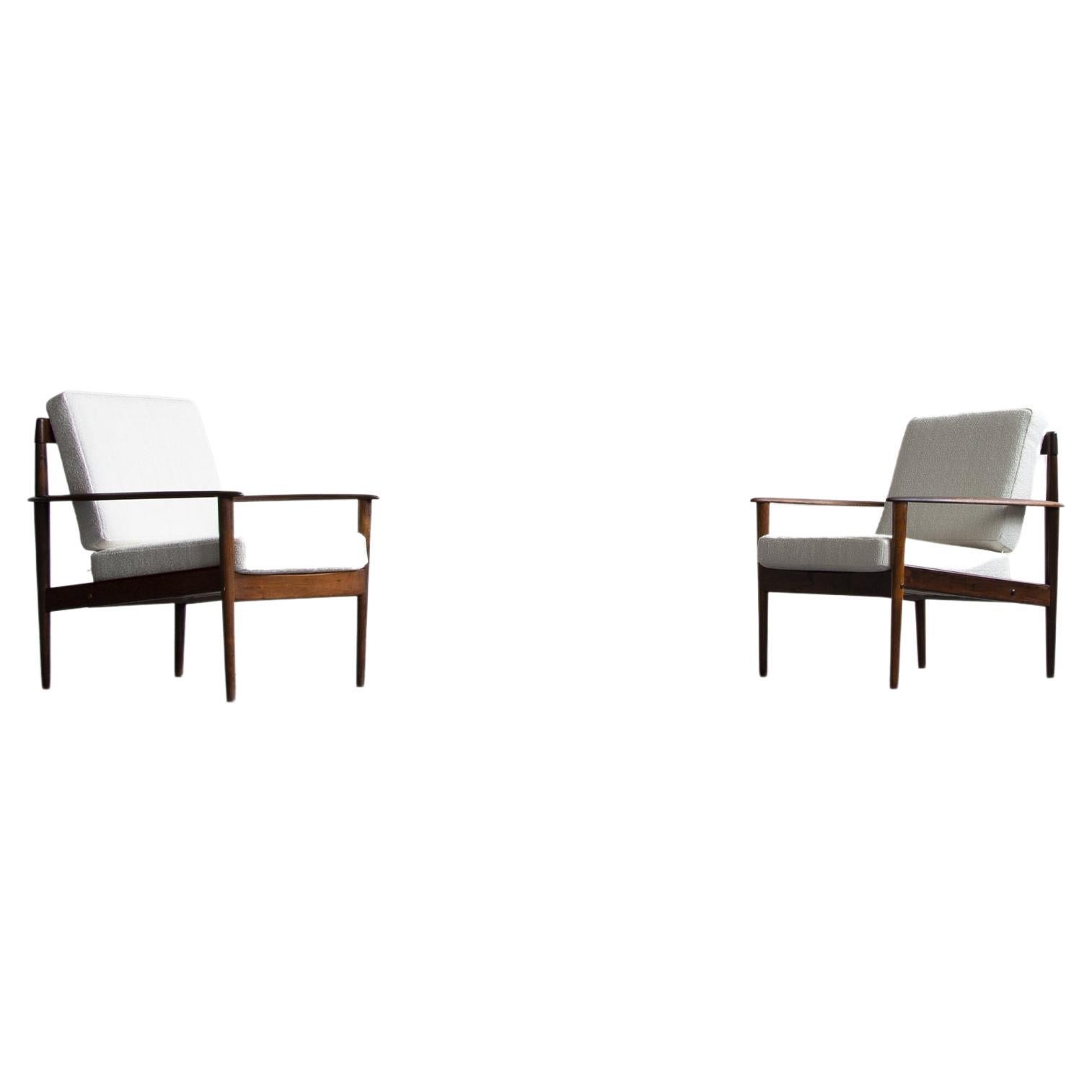 Danish “PJ 56” armchairs by Grete Jalk for Poul Jeppesen  For Sale