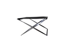 Danish PK 91 leather Folding Stool by Poul Kjærholm for E. K. Christensen, 1960s