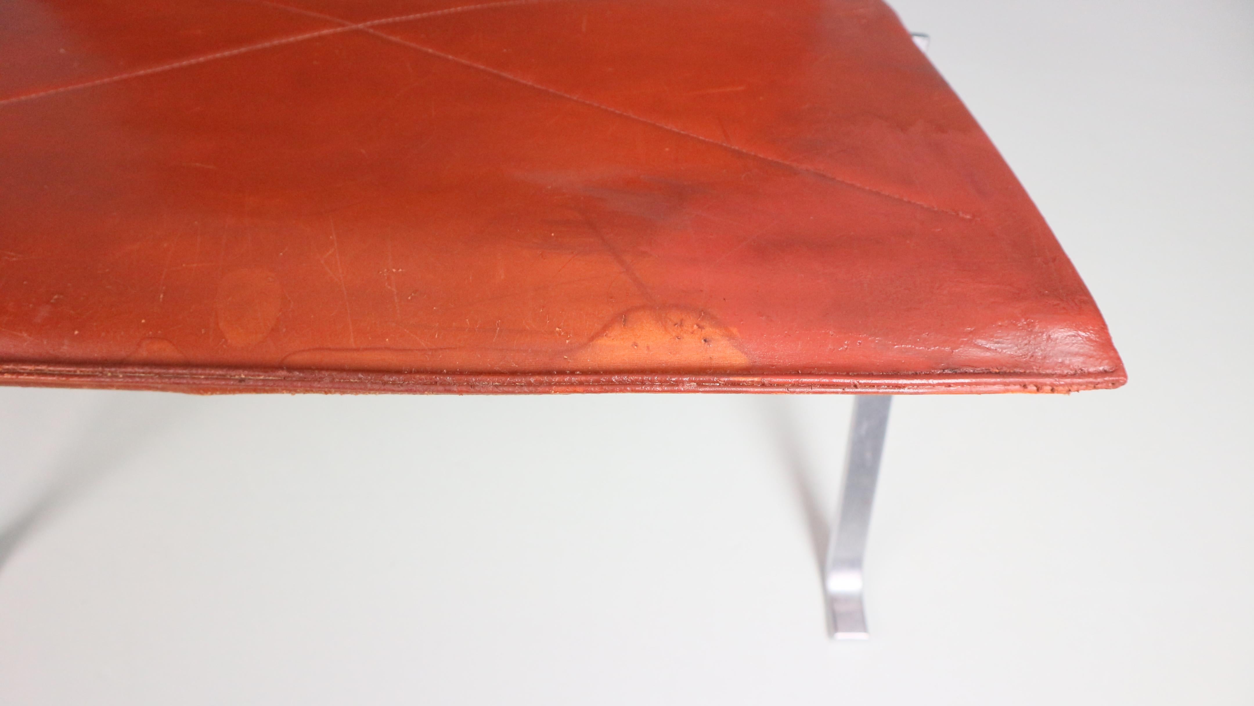 Danish PK22 Leather Easy Chair by Poul Kjaerholm for E. Kold Christensen, 1956 4