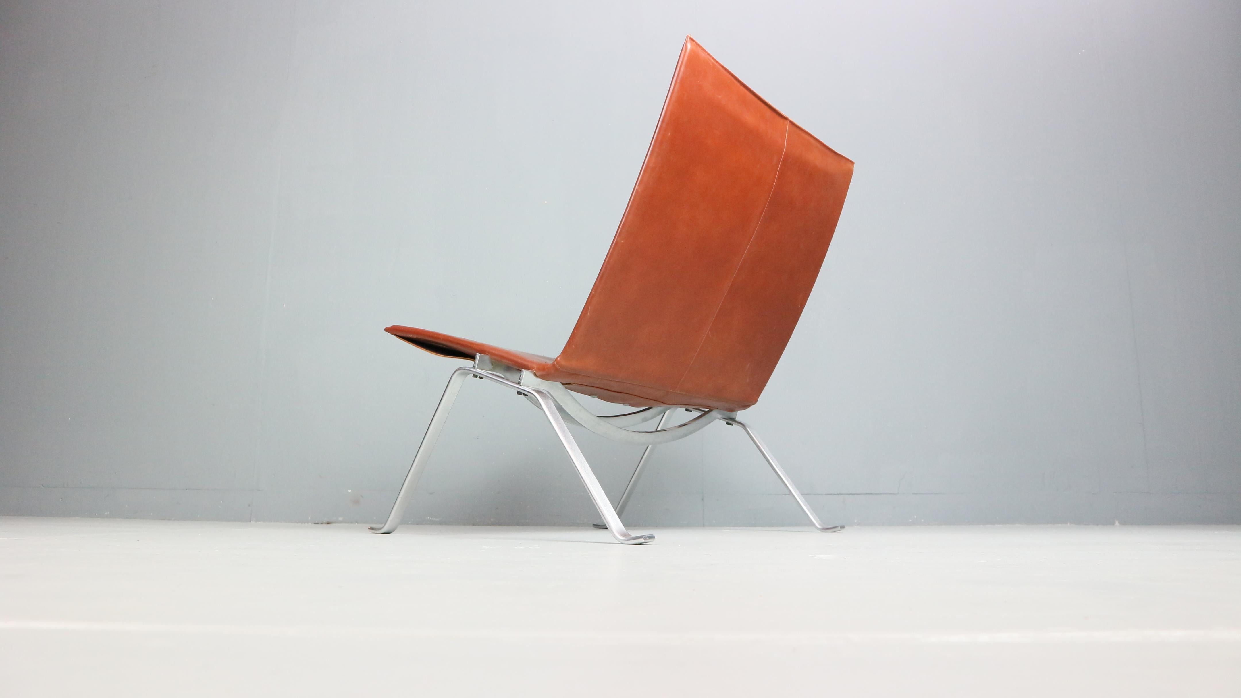 Danish PK22 Leather Easy Chair by Poul Kjaerholm for E. Kold Christensen, 1956 10