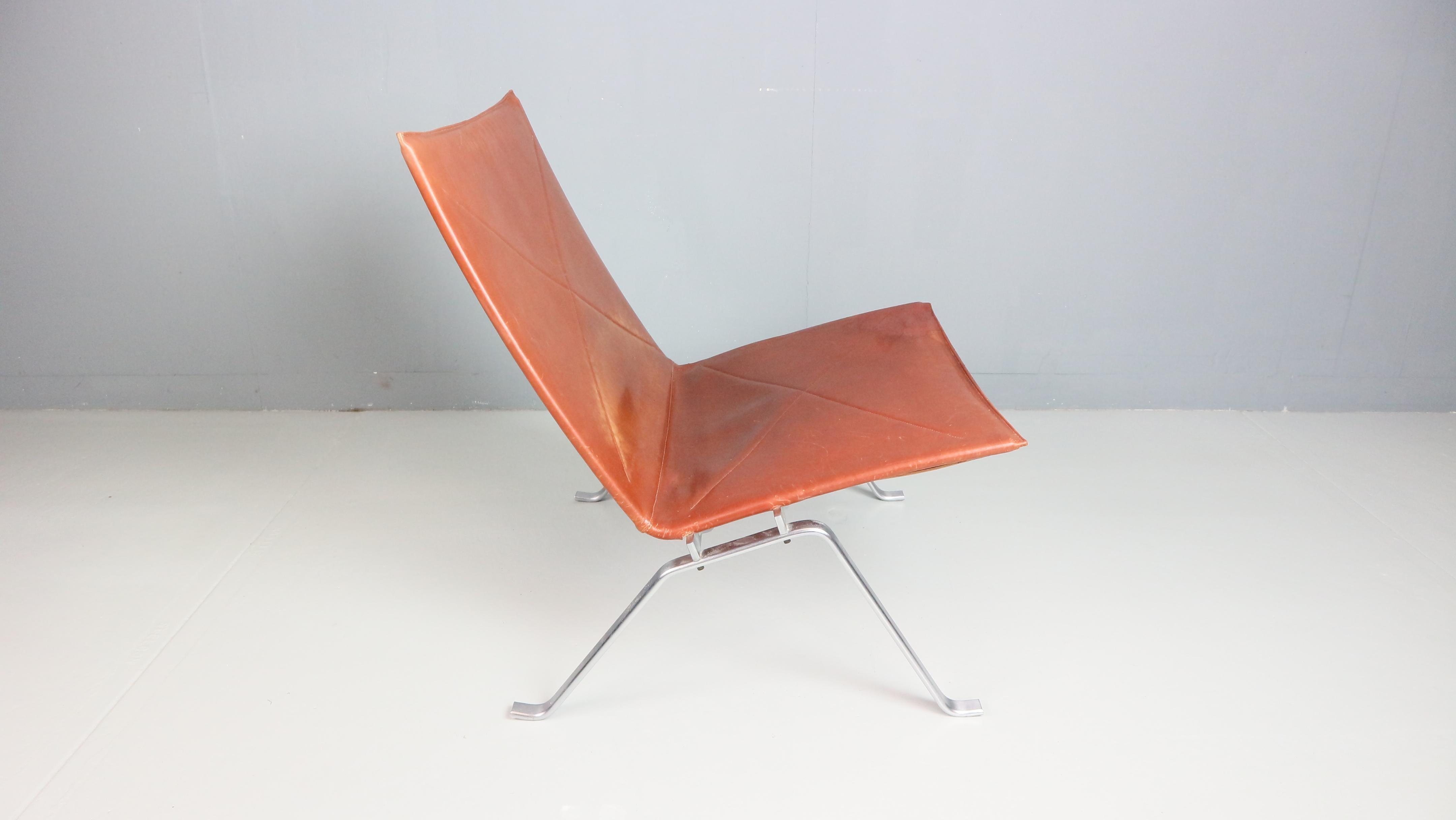 Danish PK22 Leather Easy Chair by Poul Kjaerholm for E. Kold Christensen, 1956 12