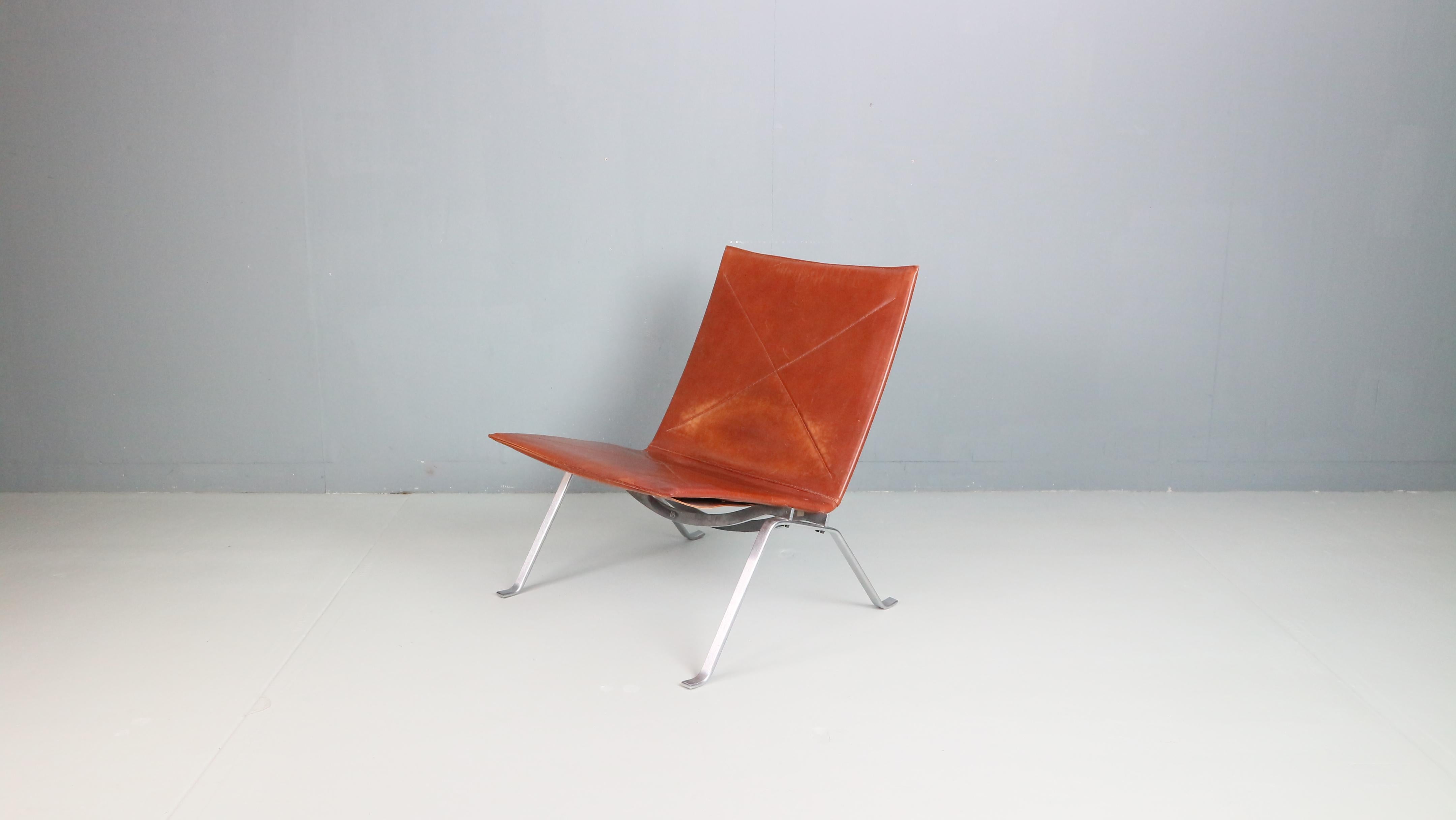 Danish PK22 Leather Easy Chair by Poul Kjaerholm for E. Kold Christensen, 1956 13