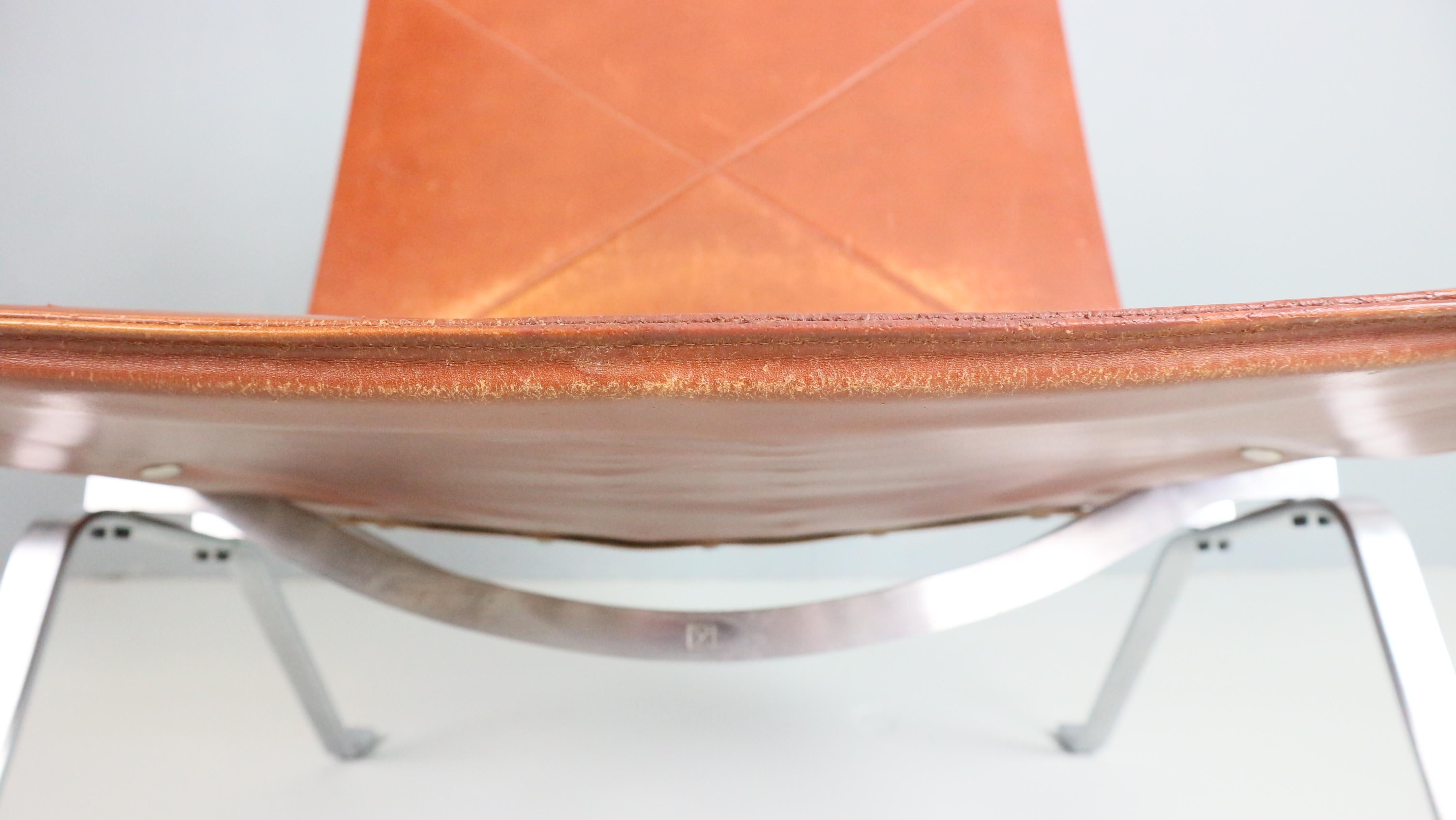 Danish PK22 Leather Easy Chair by Poul Kjaerholm for E. Kold Christensen, 1956 3