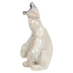 Danish Porcelain Polar Bear by C. F. Liisberg for Royal Copenhagen, 1930s