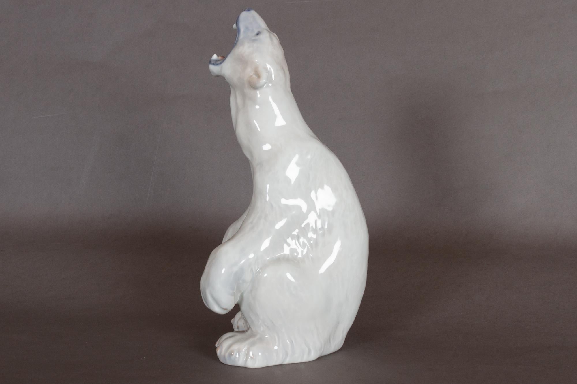 Danish Porcelain Polar Bear by C. F. Liisberg for Royal Copenhagen, 1970s 2