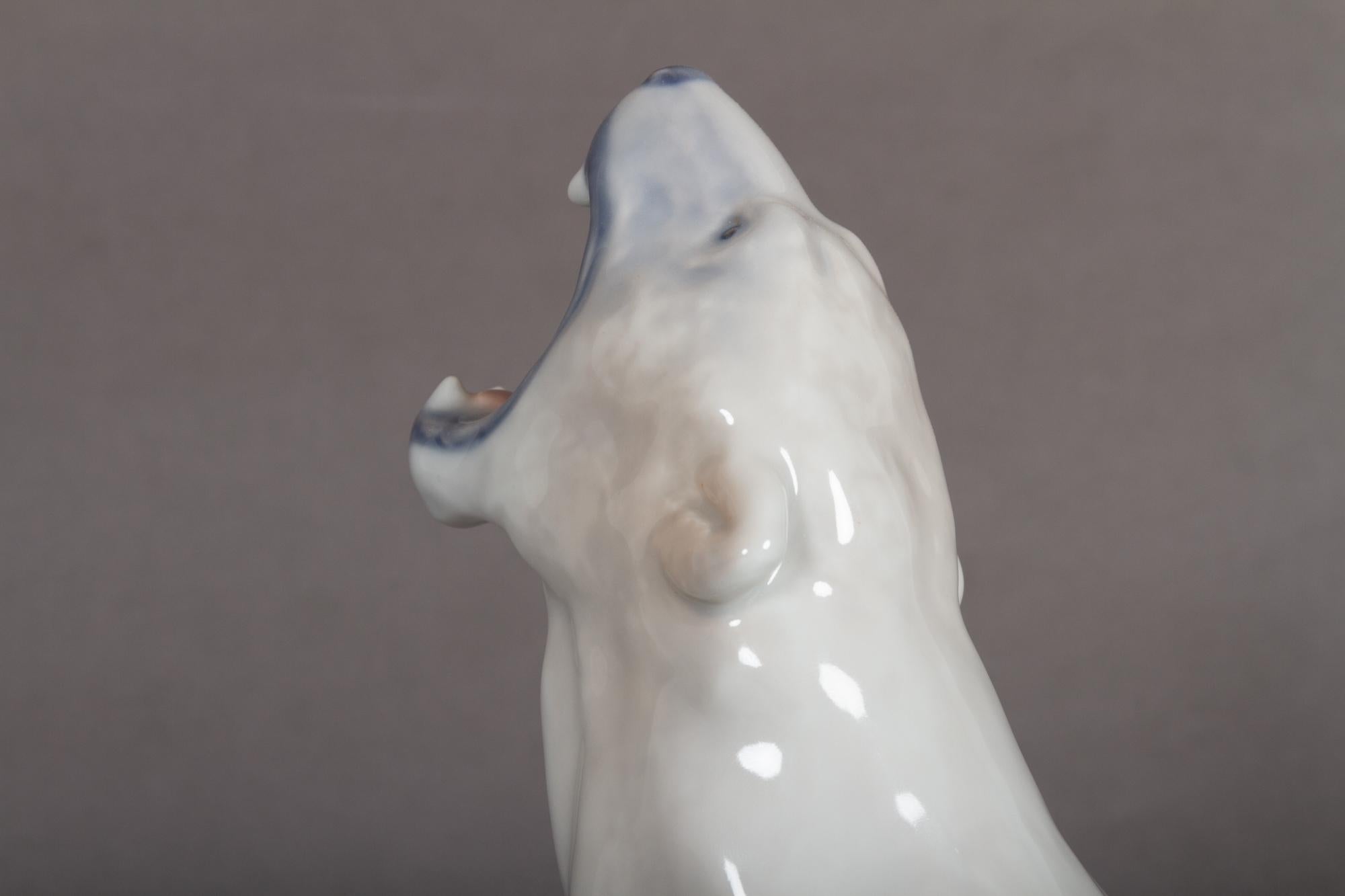 Danish Porcelain Polar Bear by C. F. Liisberg for Royal Copenhagen, 1970s 3