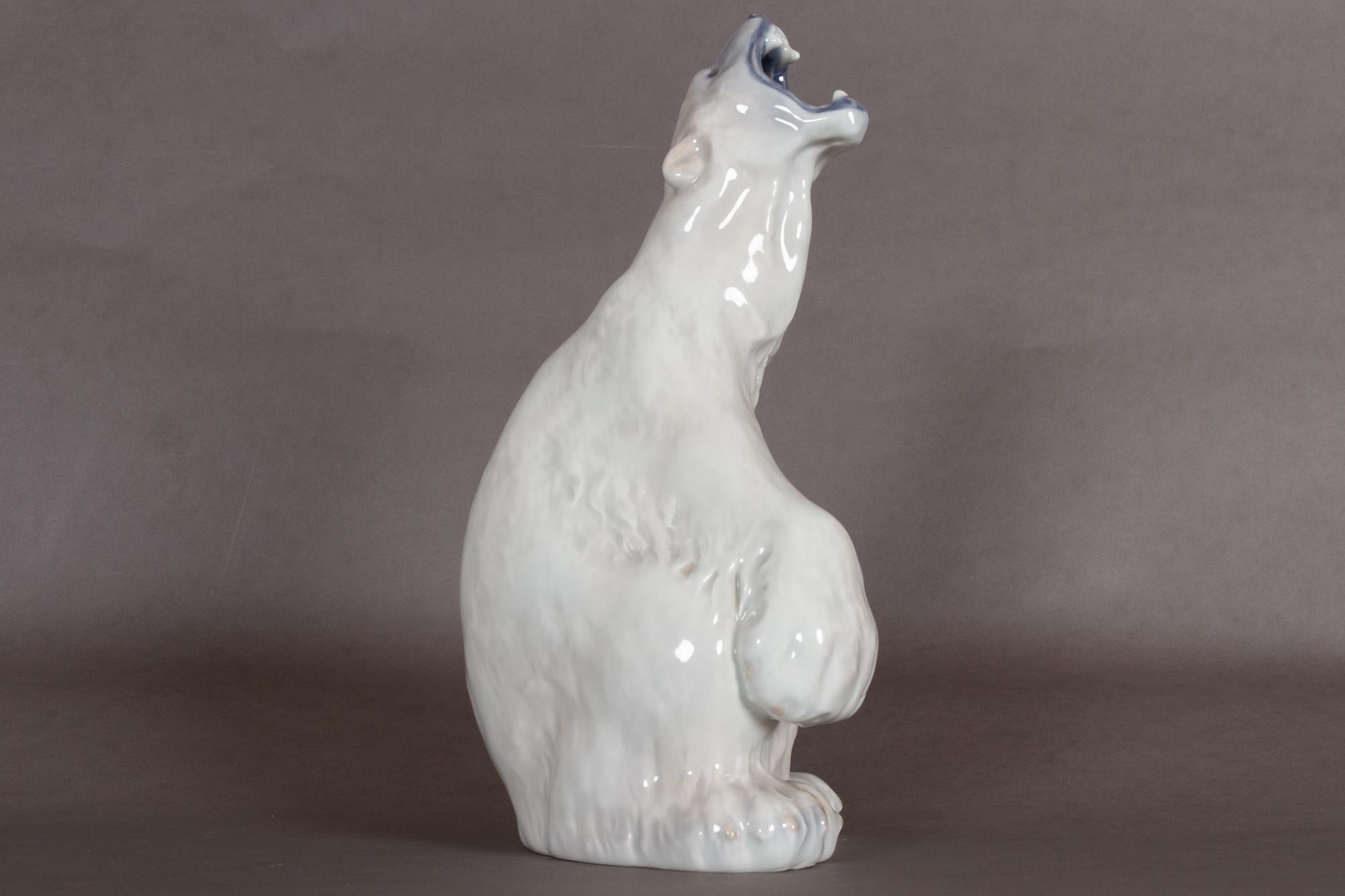 Danish Porcelain Polar Bear by C. F. Liisberg for Royal Copenhagen, 1970s 4