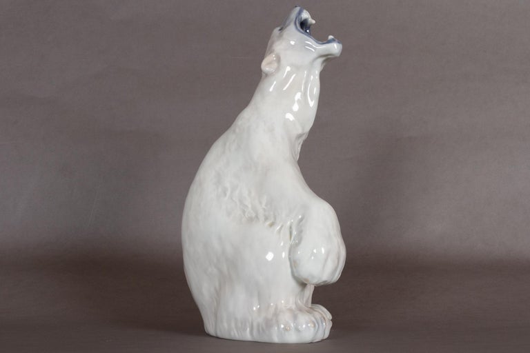 Danish Porcelain Polar Bear by C. F. Liisberg for Royal Copenhagen, 1970s For Sale 4