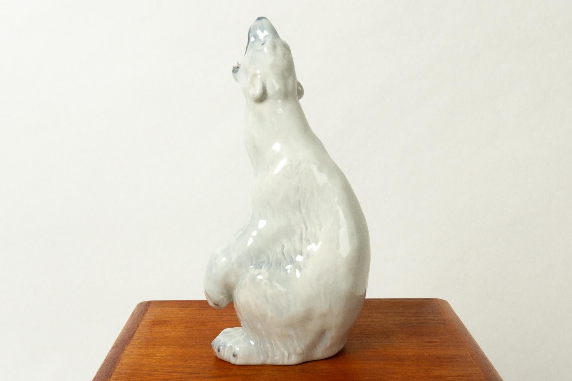 Danish Porcelain Polar Bear by C. F. Liisberg for Royal Copenhagen, 1980s In Good Condition In Asaa, DK