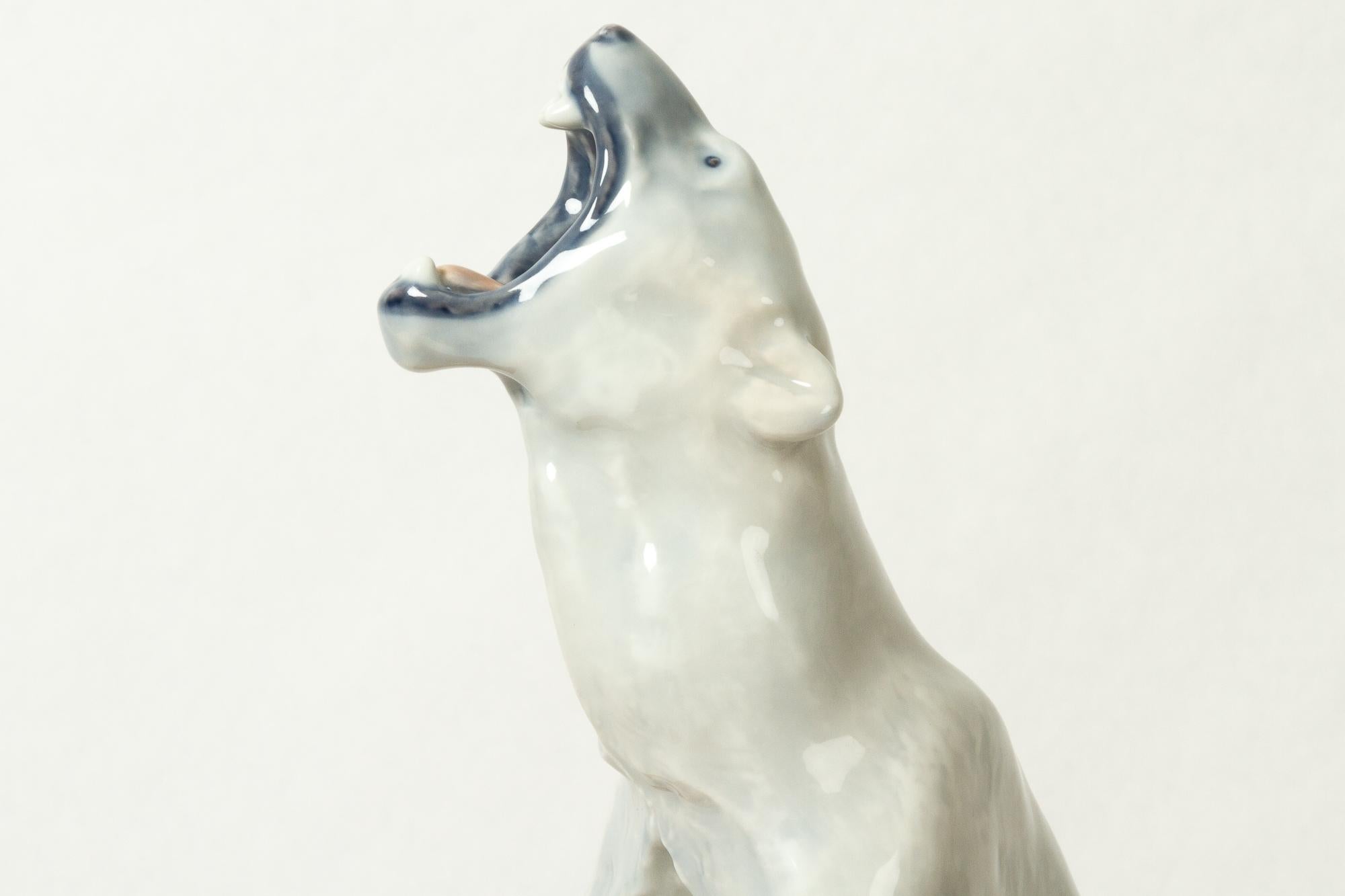 Danish Porcelain Polar Bear by C. F. Liisberg for Royal Copenhagen, 1980s 2