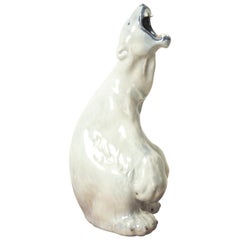 Danish Porcelain Polar Bear by C. F. Liisberg for Royal Copenhagen, 1980s