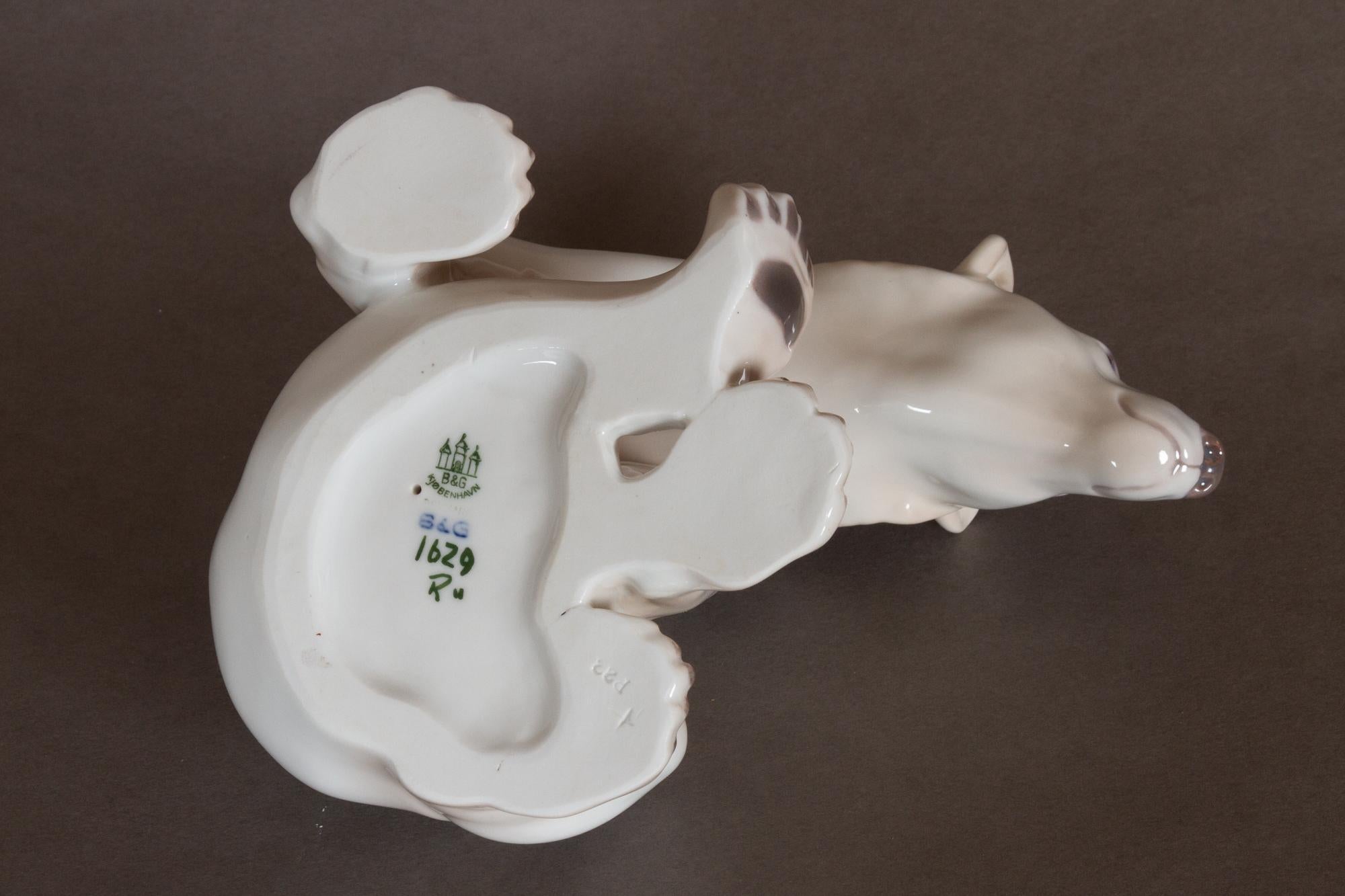 Danish Porcelain Polar Bear Figurine by Dahl Jensen for Bing & Grøndahl 1