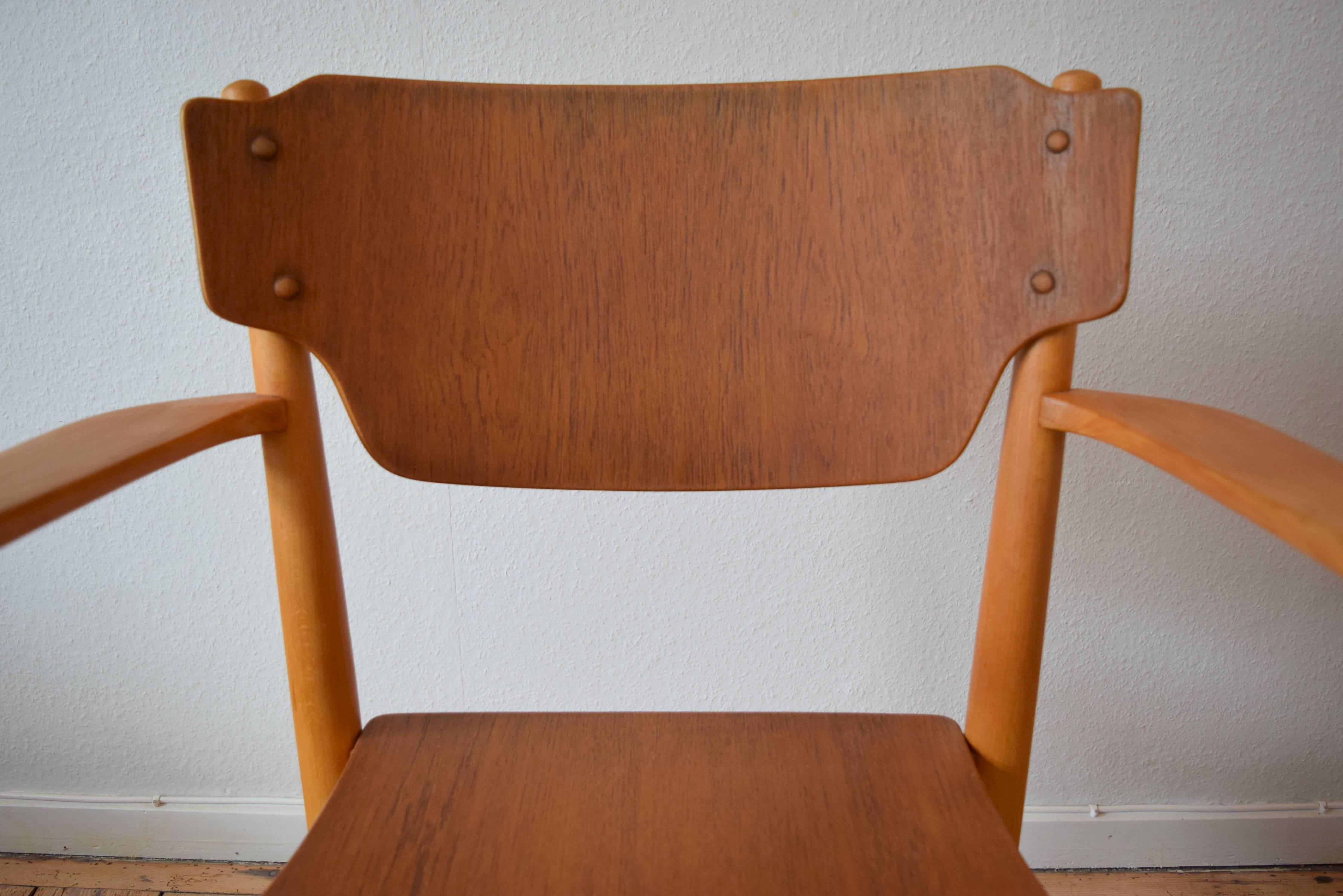 Danish 'Portex' Armchair, Peter Hvidt & Orla Mølgaard, 1944 In Good Condition For Sale In Nyborg, DK