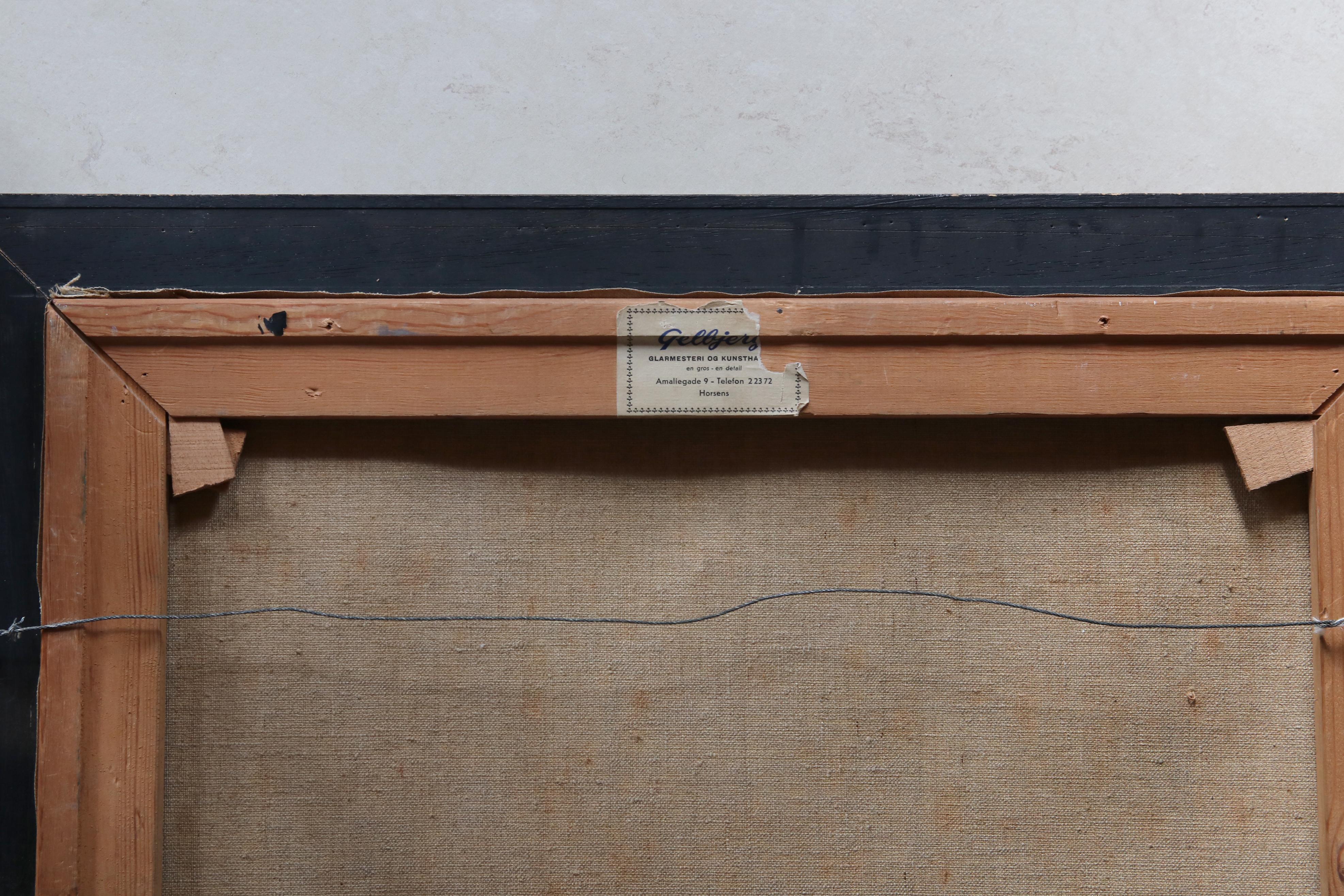 Peinture à l'huile post-impressionniste danoise par E.S. de Horsens Bon état - En vente à Amsterdam, Noord Holland