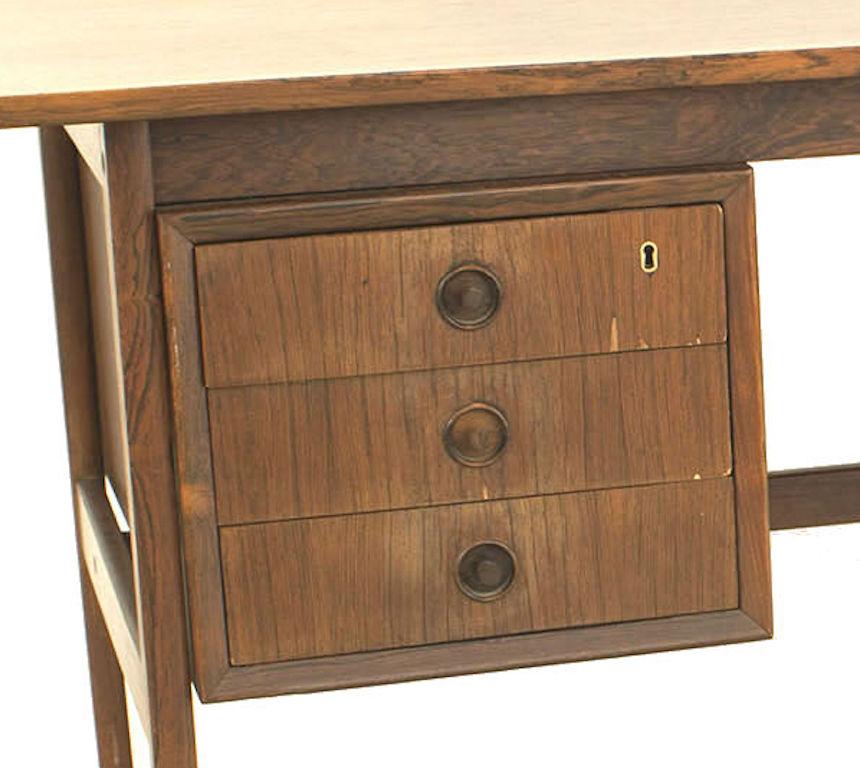 Post-Modern Danish Post-War Rosewood Executive Desk For Sale