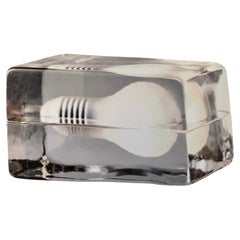 Dänische postmoderne glasblocklampe von Harri Koskinen