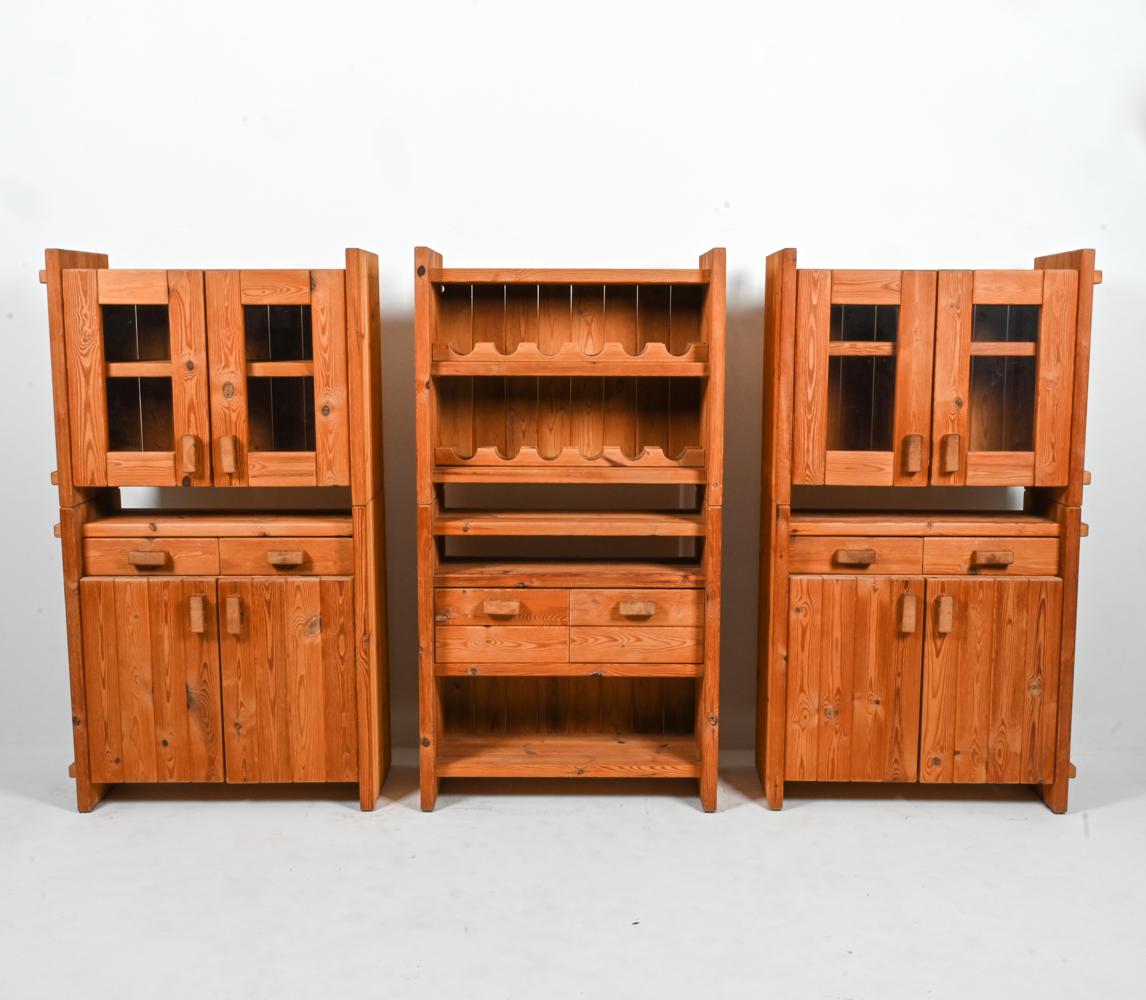 NOTE: Dimensions provided correspond to either of the two assembled cabinets on the left and right. Each cabinet is composed of two stacked units, measuring 38