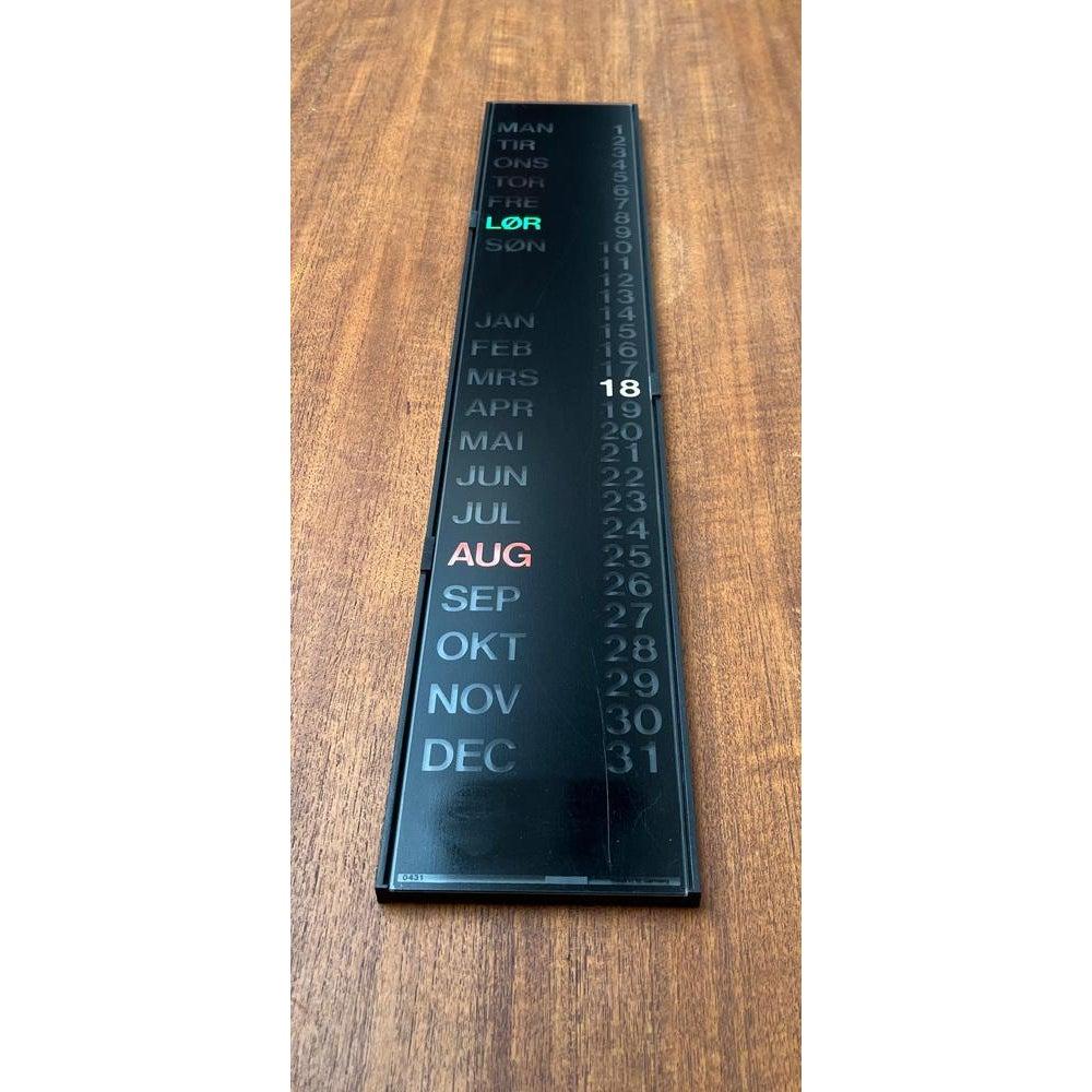 Danish Postmodern Wall Calendar, 1980s, in Very Good conditions. Designed 1980 to 1989.

Additional information:
Materials: Plastic
Style: Postmodern
Country of Origin: Germany
Color: Black
Item Type: Vintage, Antique or Pre-owned
Dimensions: 4.33ʺW
