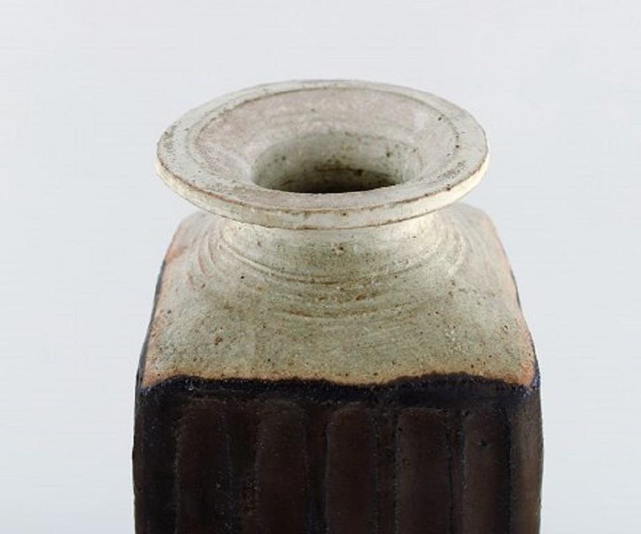 Danish Potter, Large Unique Vase in Glazed Ceramics, Gutte Style, 1960s For Sale 1