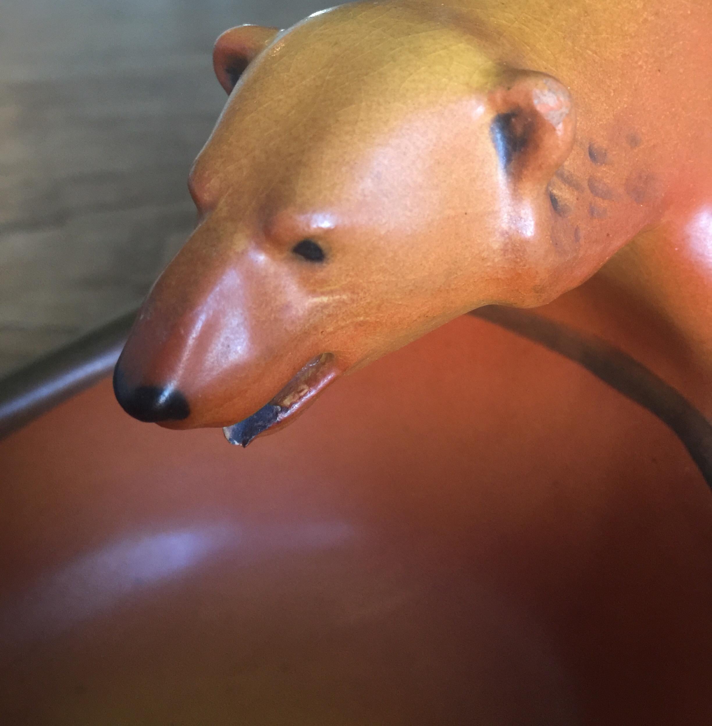 Danish Pottery of Polar Bear and Seal by Charles Arvesen for Ipsens, circa 1909 2
