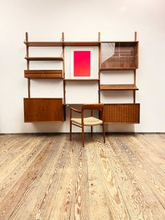 Danish Poul Cadovius Wall Unit, Mid-Century Modern Shelf Royal System, Denmark