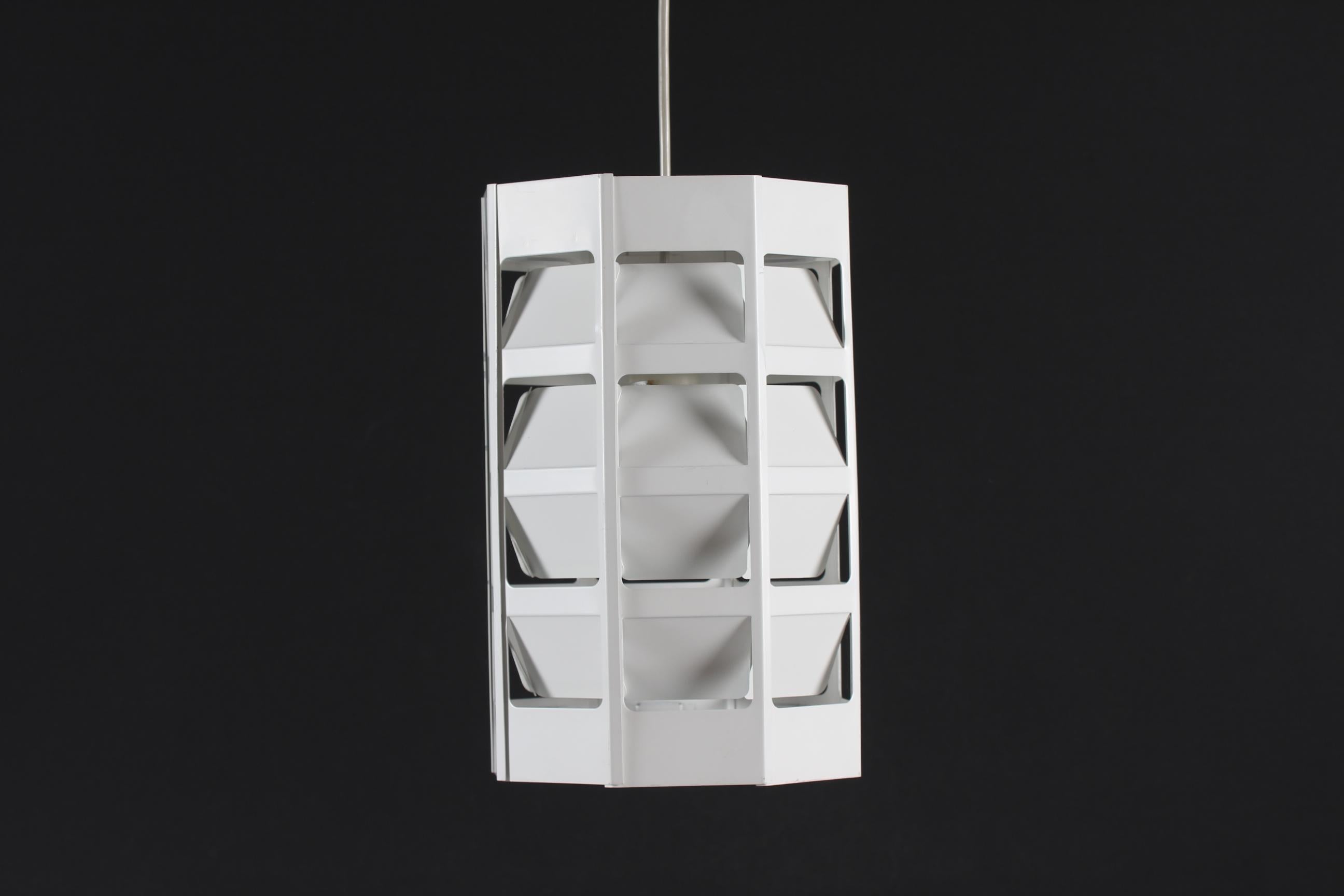 Lacquered Danish Poul Gernes Vintage Pendant Light 