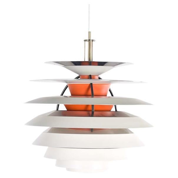 Lampe à suspension contrastée danoise Poul Henningsen par Louis Poulsen en vente