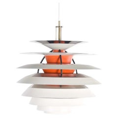 Vintage Danish Poul Henningsen Contrast Pendant Lamp by Louis Poulsen