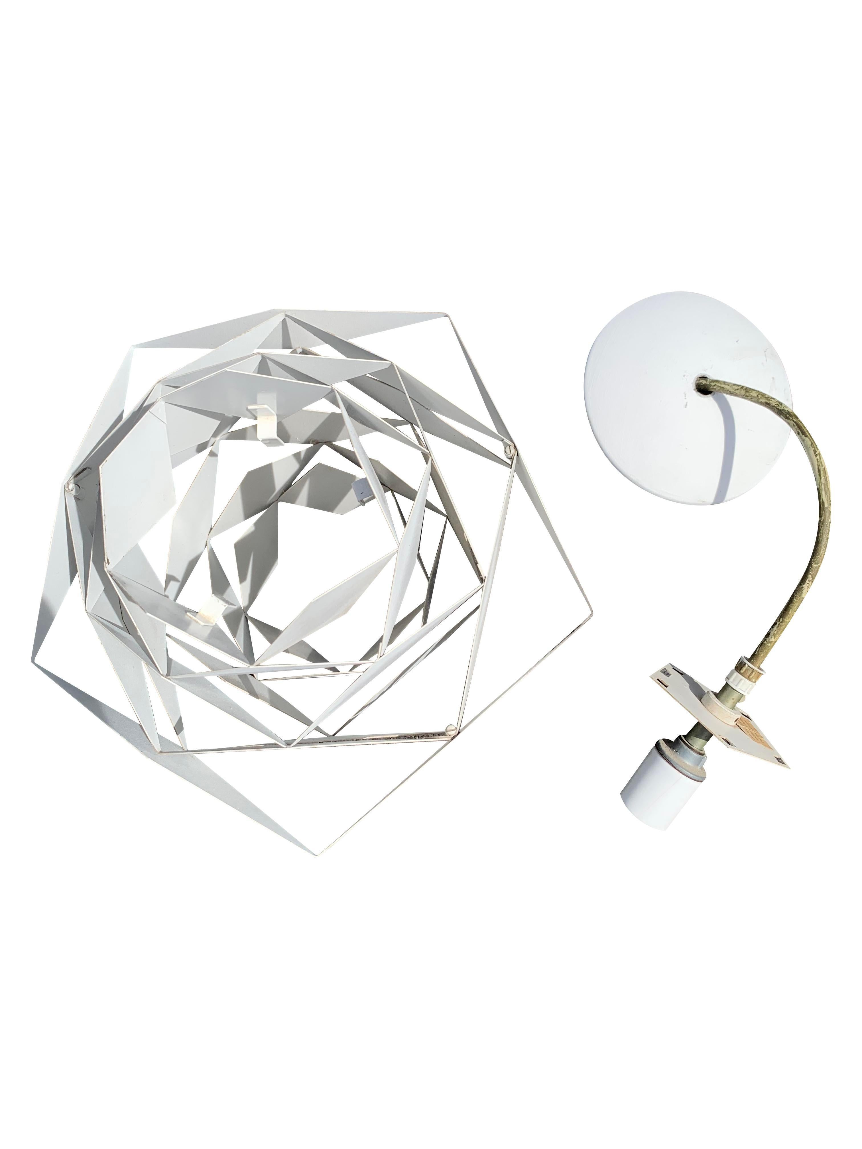 Lampada a sospensione danese Preben Dahl Symfoni Geometria scandinava, acciaio smaltato In condizioni buone in vendita a Saddle River, NJ