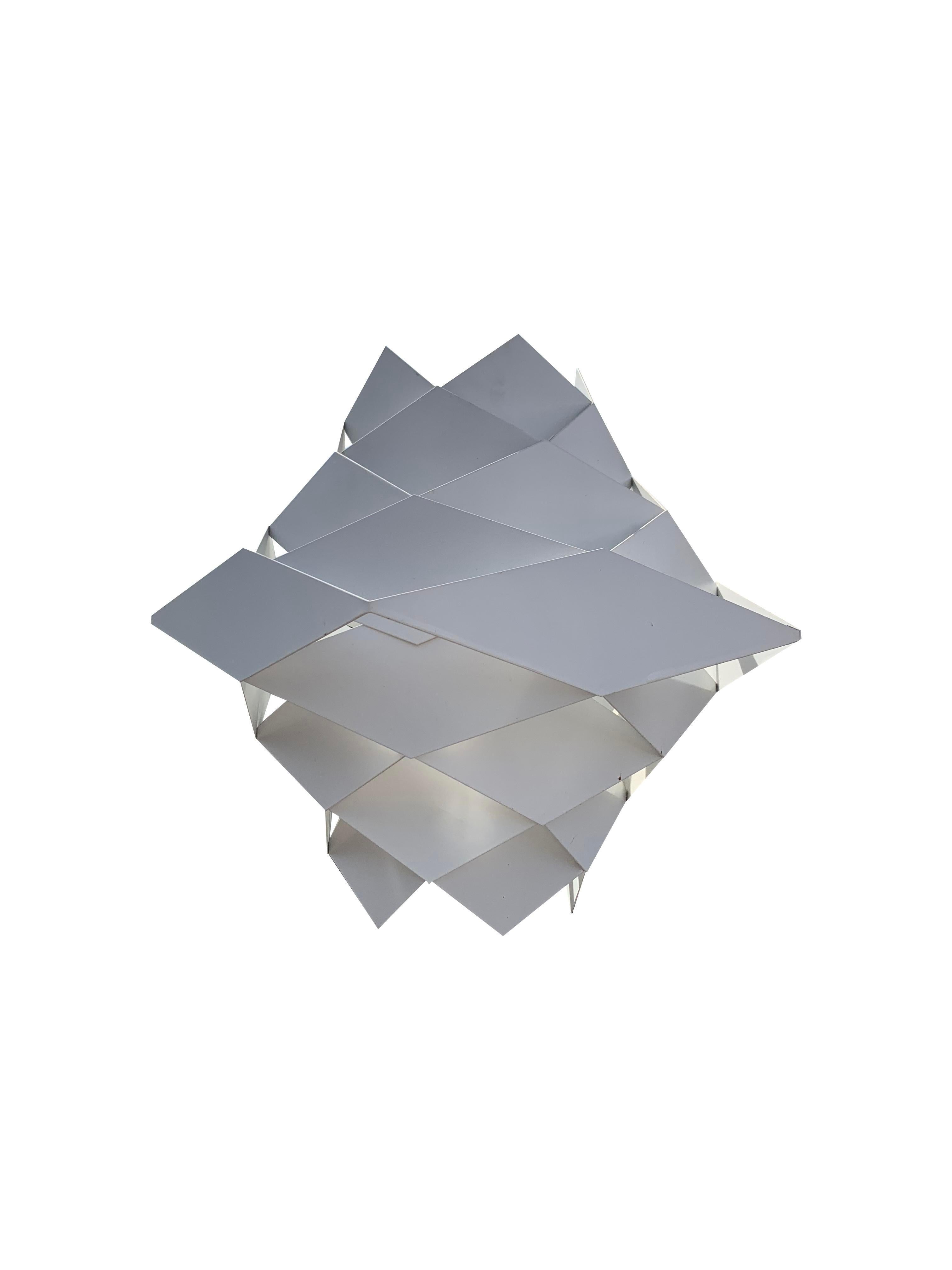 Metà XX secolo Lampada a sospensione danese Preben Dahl Symfoni Geometria scandinava, acciaio smaltato in vendita