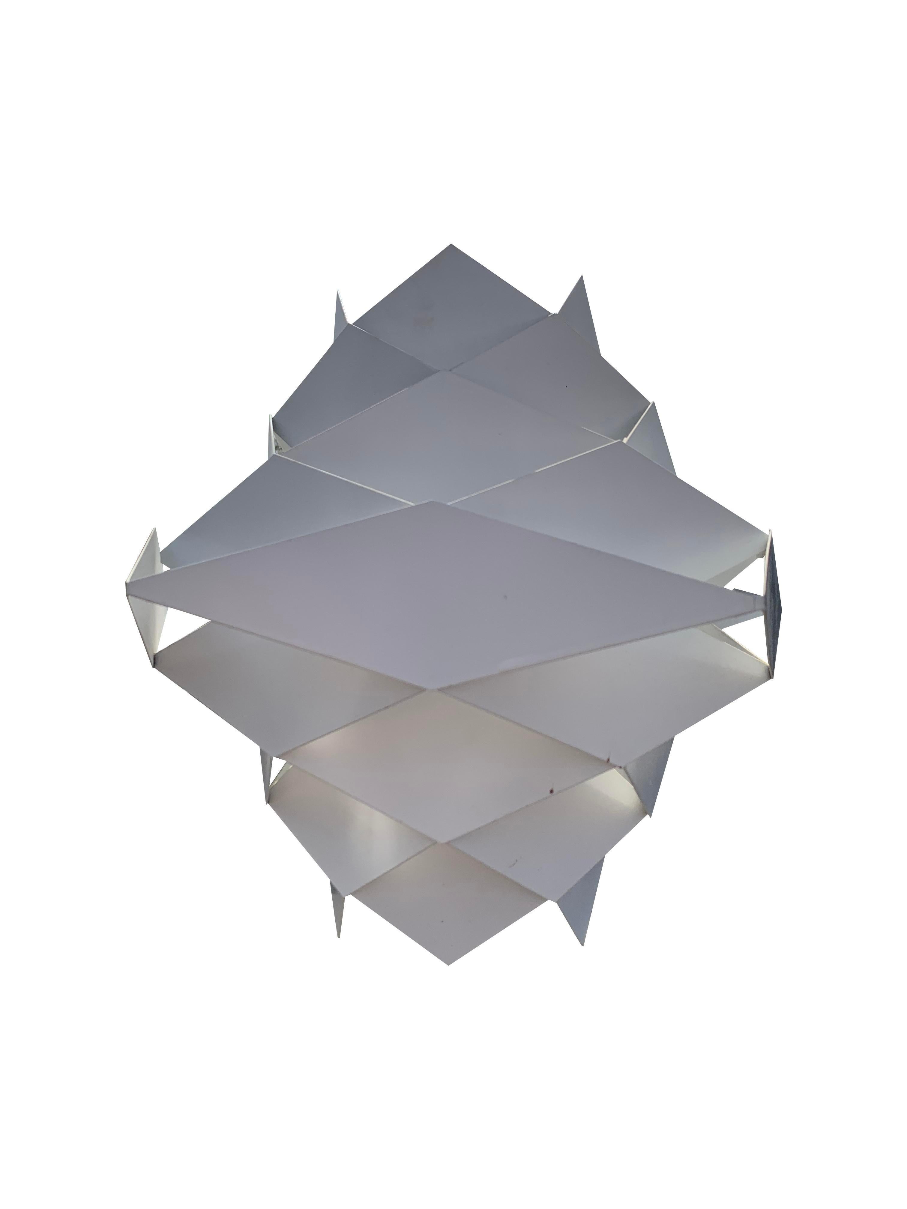 Acciaio Lampada a sospensione danese Preben Dahl Symfoni Geometria scandinava, acciaio smaltato in vendita