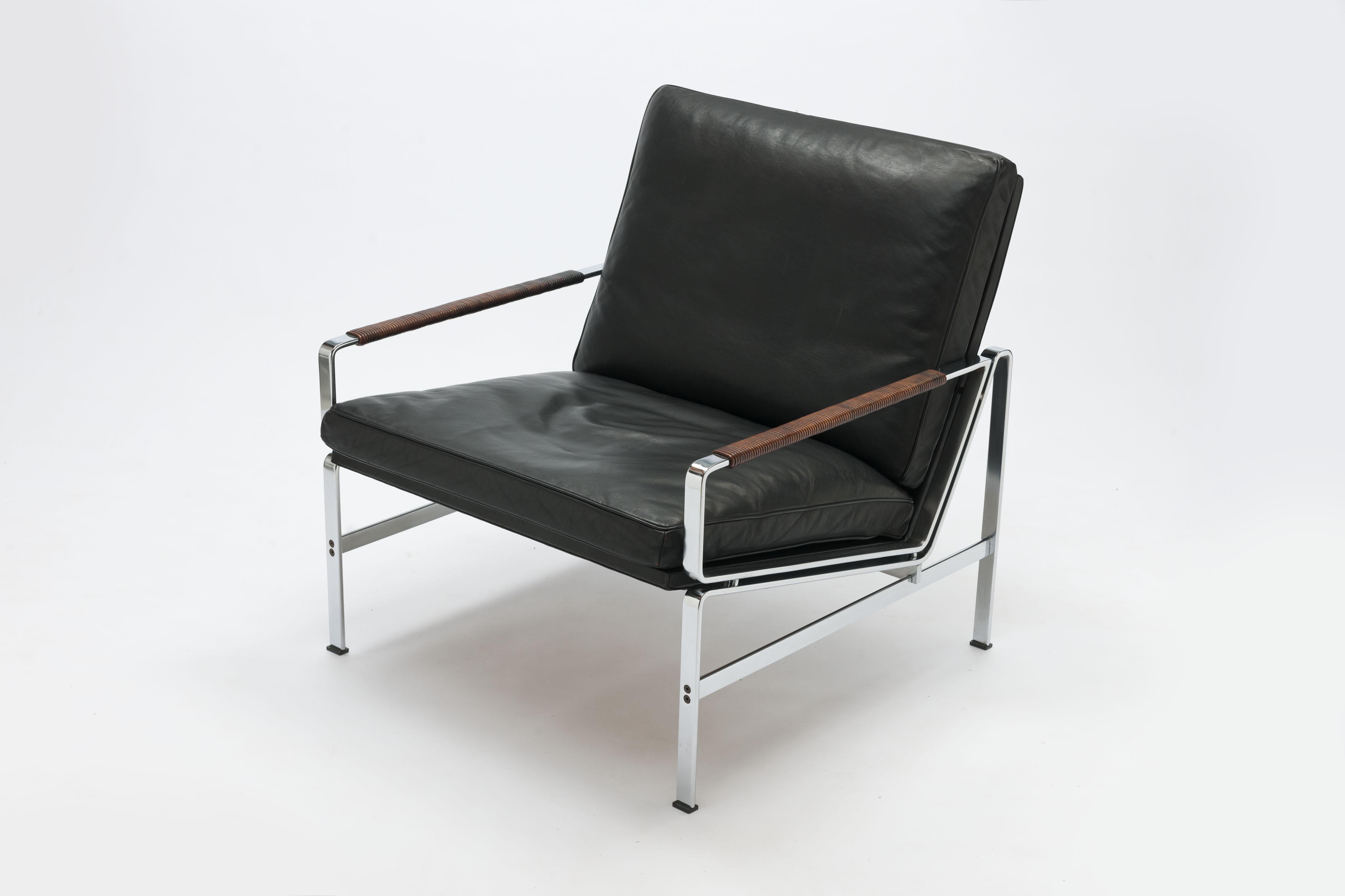 Danish Preben Fabricius & Jørgen Kastholm Lounge Chair FK6720 Alfred Kill, 1965 In Good Condition In Utrecht, NL