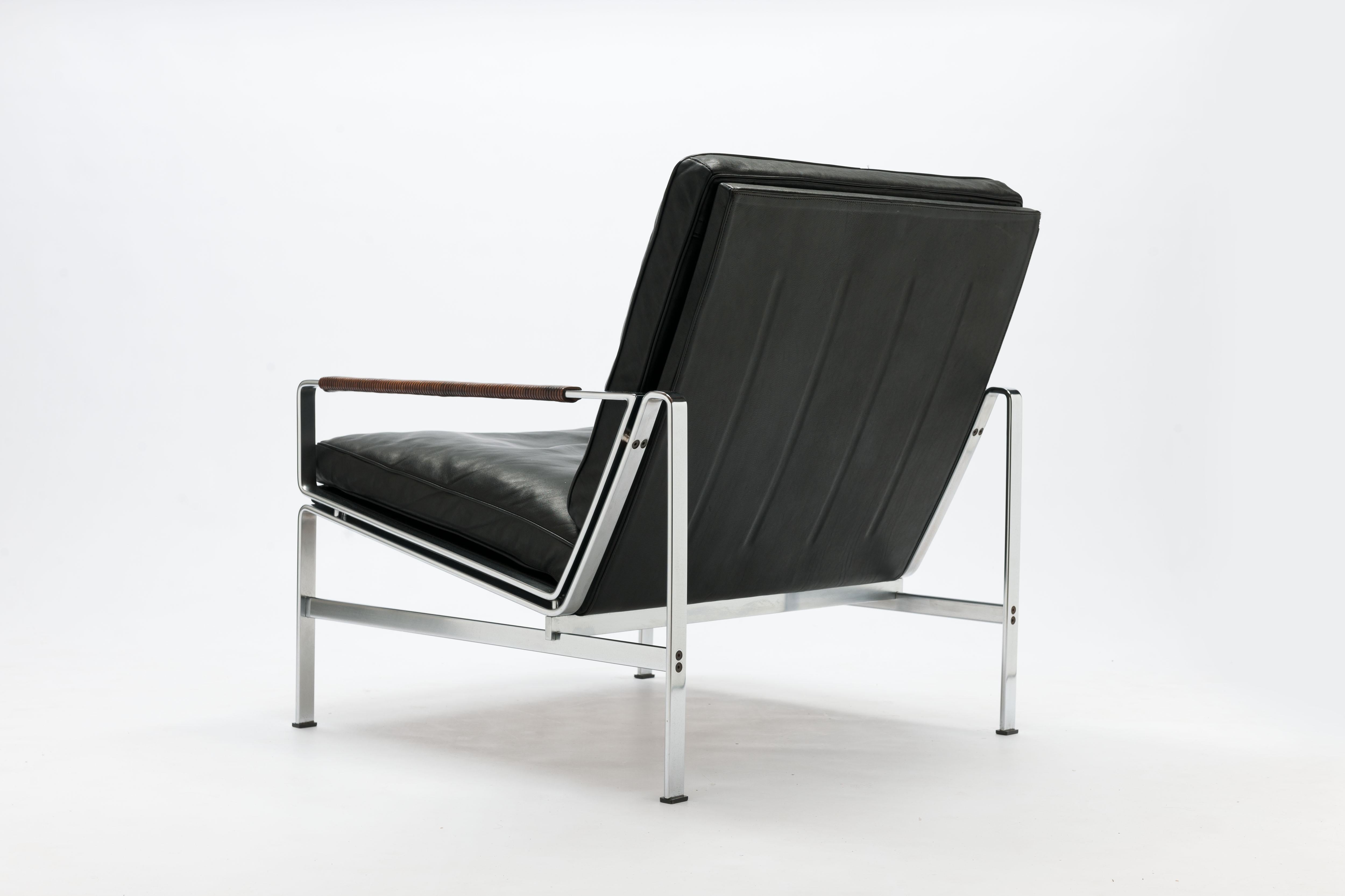 Steel Danish Preben Fabricius & Jørgen Kastholm Lounge Chair FK6720 Alfred Kill, 1965