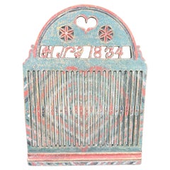 Antique Danish Primitive Folk Art Tape Heddle Band Loom