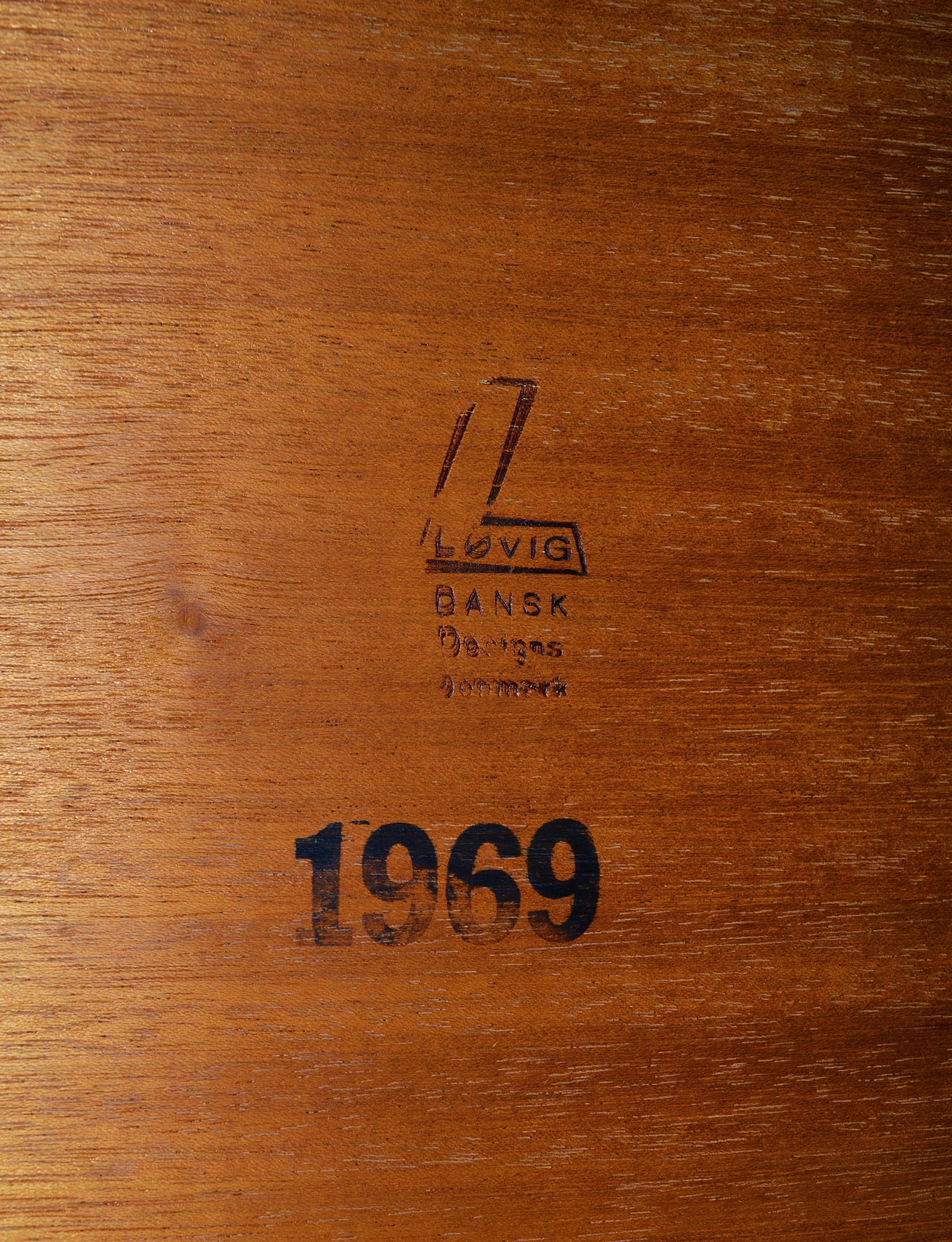 Danish Quality Peter Lovig Nielsen Teak Tambour Credenza/Sideboard Finished Back For Sale 13