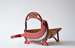 Danish Raadvad Bread Slicer Art Nouveau Style in Red with Great Patina, 1920s