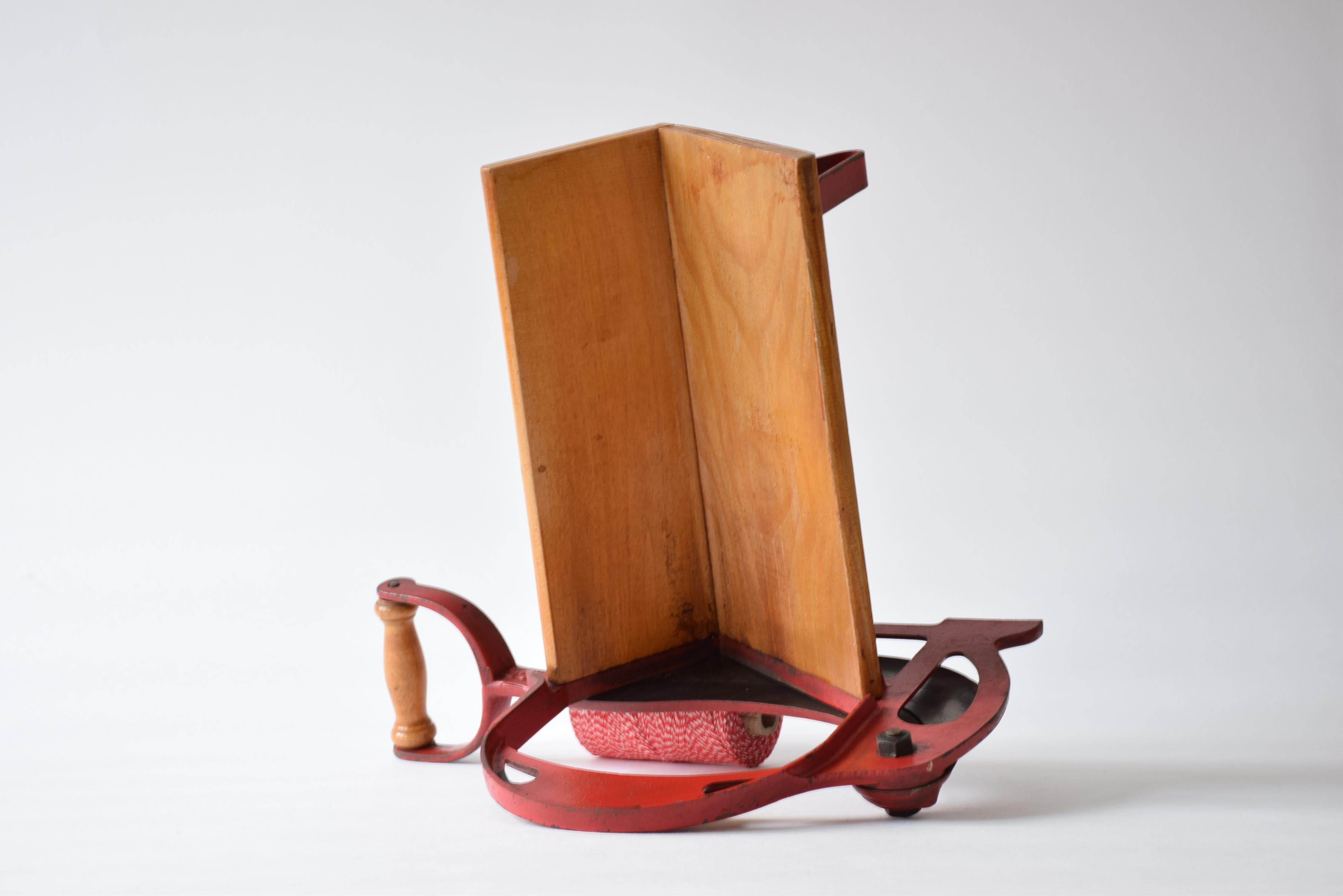 Cast Danish Raadvad Bread Slicer Art Nouveau Style in Red with Great Patina, 1920s For Sale