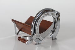 Danish Raadvad Bread Slicer Model 294 Long Version Chromium and Mahogany 1950s