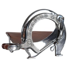 Danish Raadvad Bread Slicer Model 294 Long Version Chromium and Mahogany 1950s