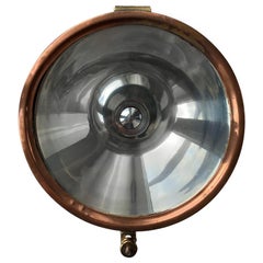 Danish Railcar Head Light Lamp 1934 Copper and Brass