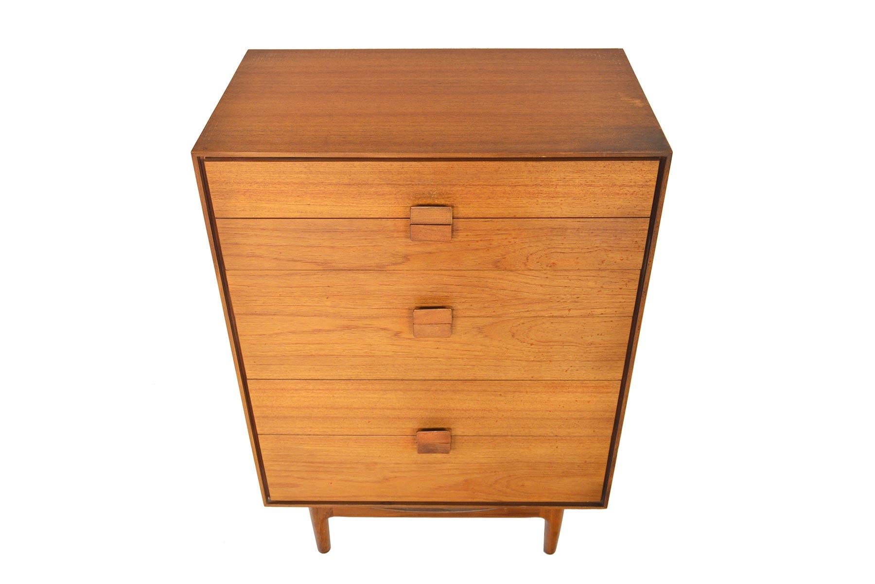 Mid-Century Modern Danish Range Teak Highboy Dresser by Ib Kofod Larsen for G Plan