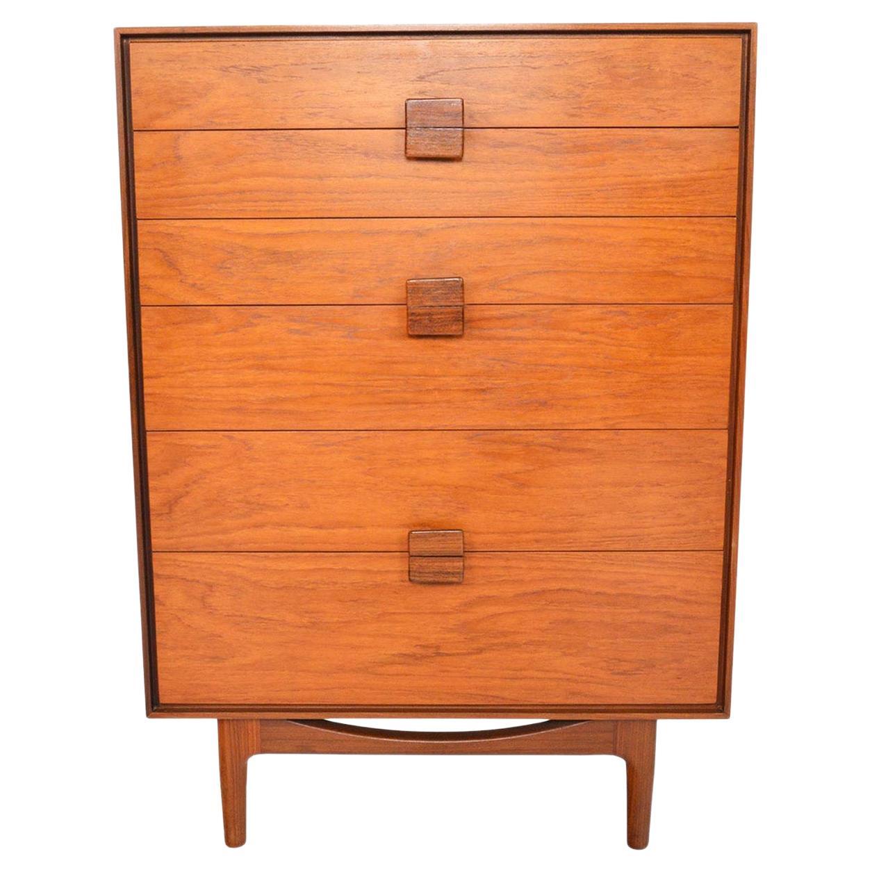 Comò Highboy in teak Danish Range di Ib Kofod-Larsen per G-Plan