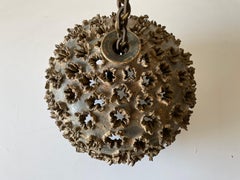 Danish Rare Hand-crafted Ceramic Heavy Pendant Lamp by Sejer, 1960s, Denmark