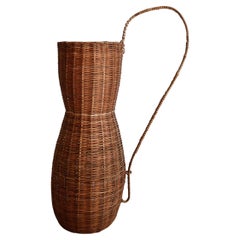 Danish rattan vase
