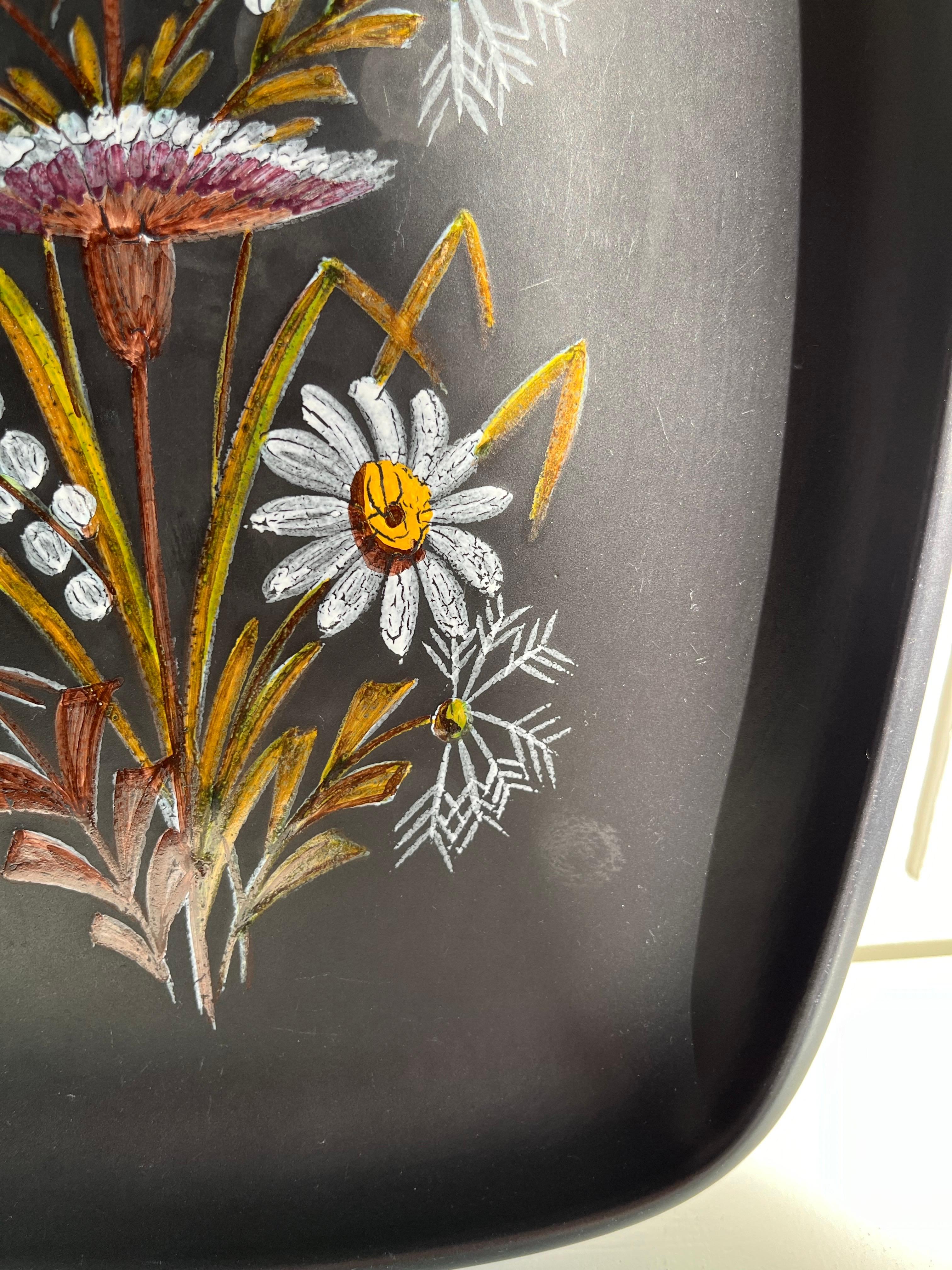 Plat danois Ravnild du milieu du siècle dernier avec décorations florales, années 1960 en vente 2