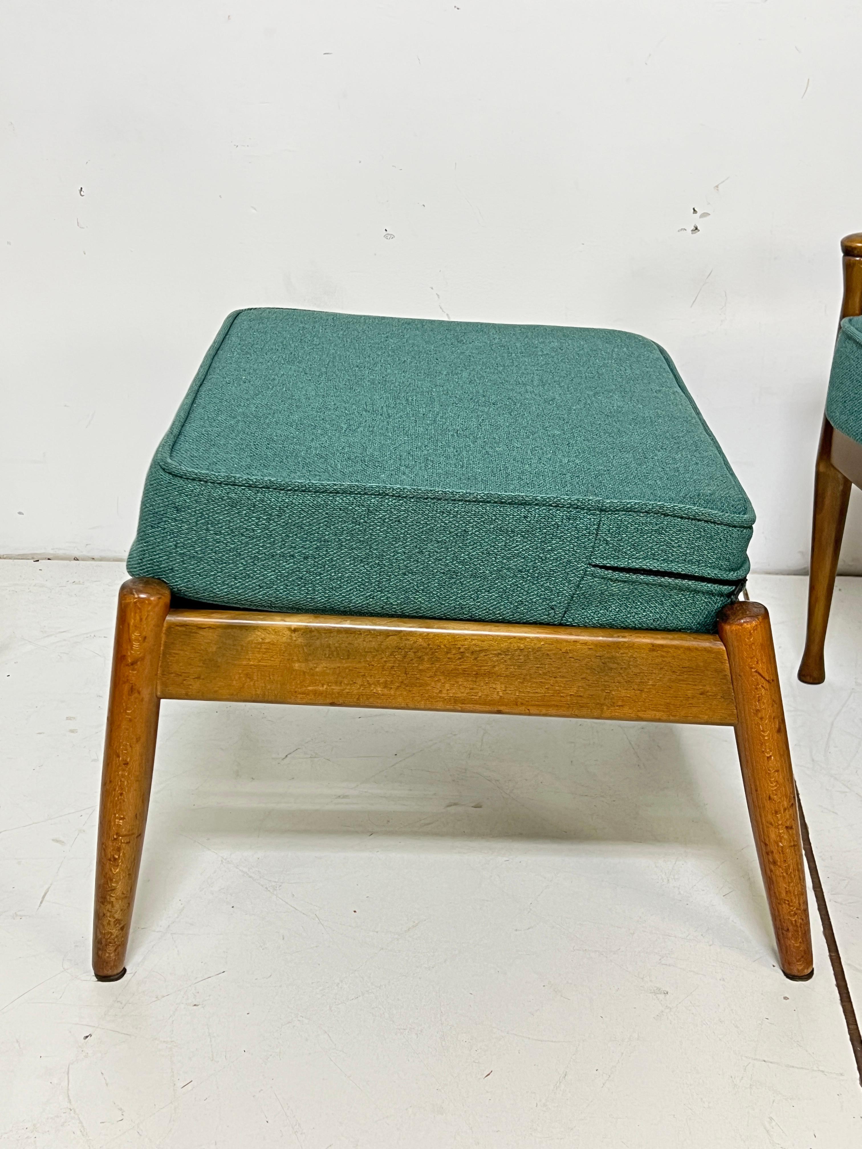 Danish Reclining Lounge Chair and Ottoman, Circa 1960s im Angebot 2