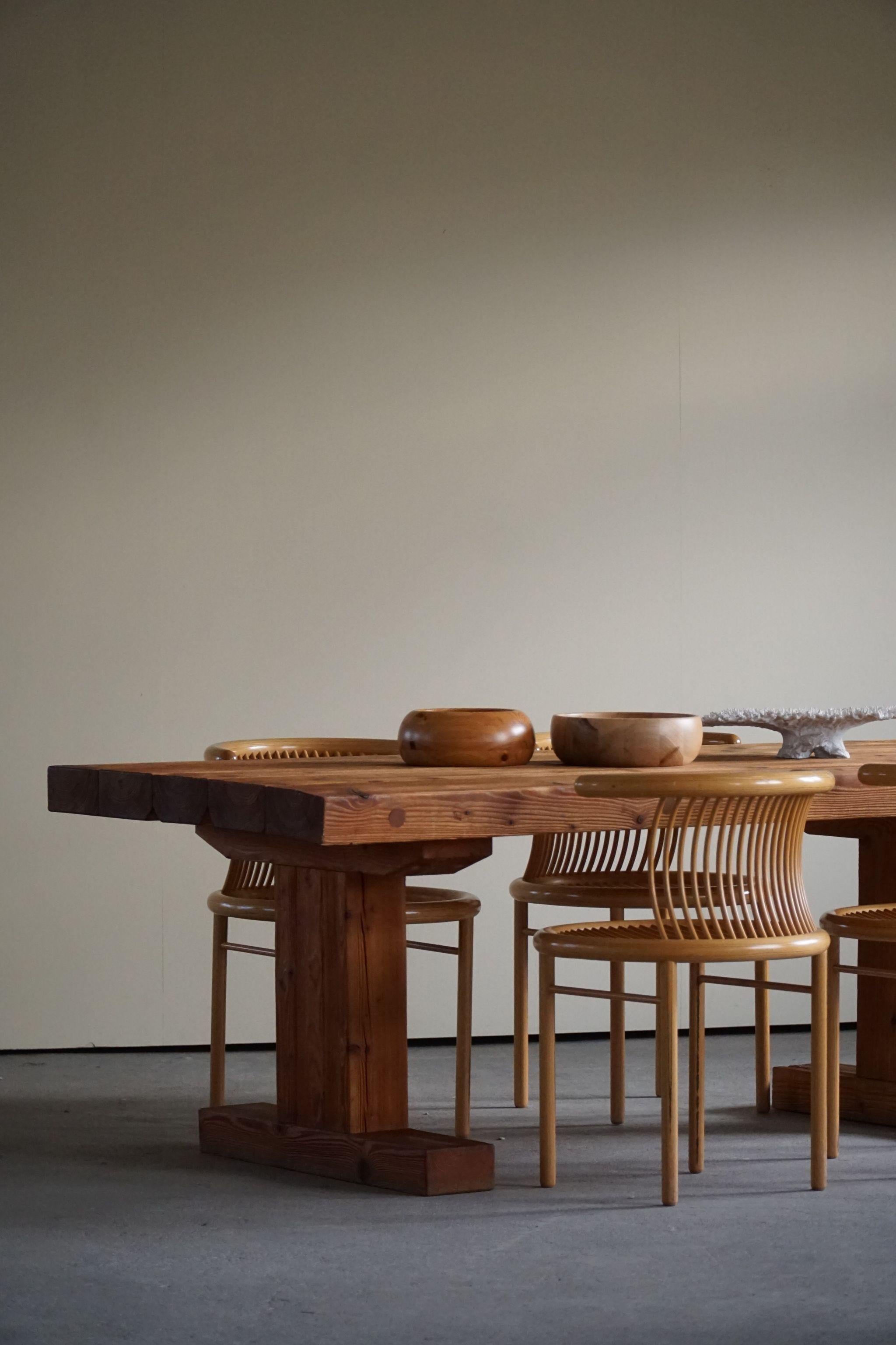 Danish Rectangular Dining Table in Solid Pomeranian Pine by Jens Lyngsøe, 1980s 5