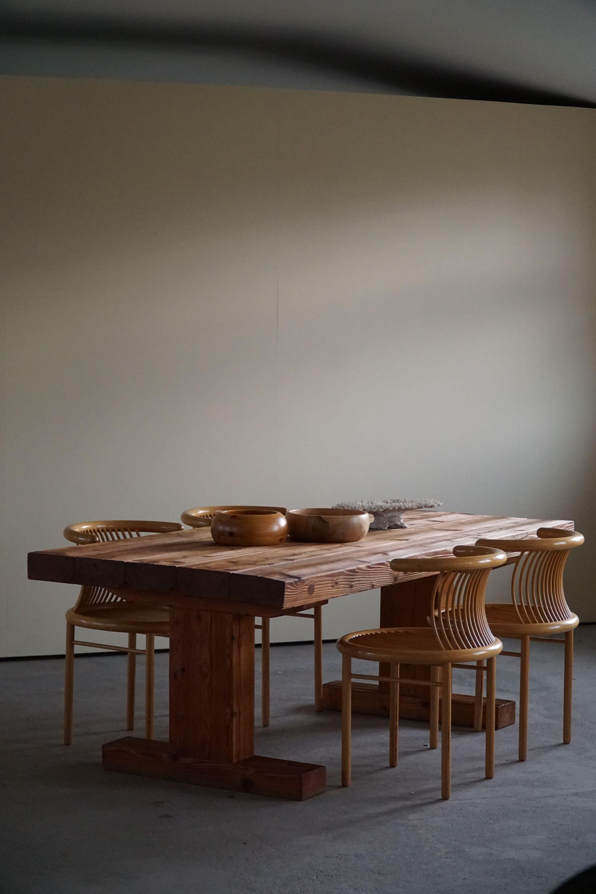 Danish Rectangular Dining Table in Solid Pomeranian Pine by Jens Lyngsøe, 1980s 2