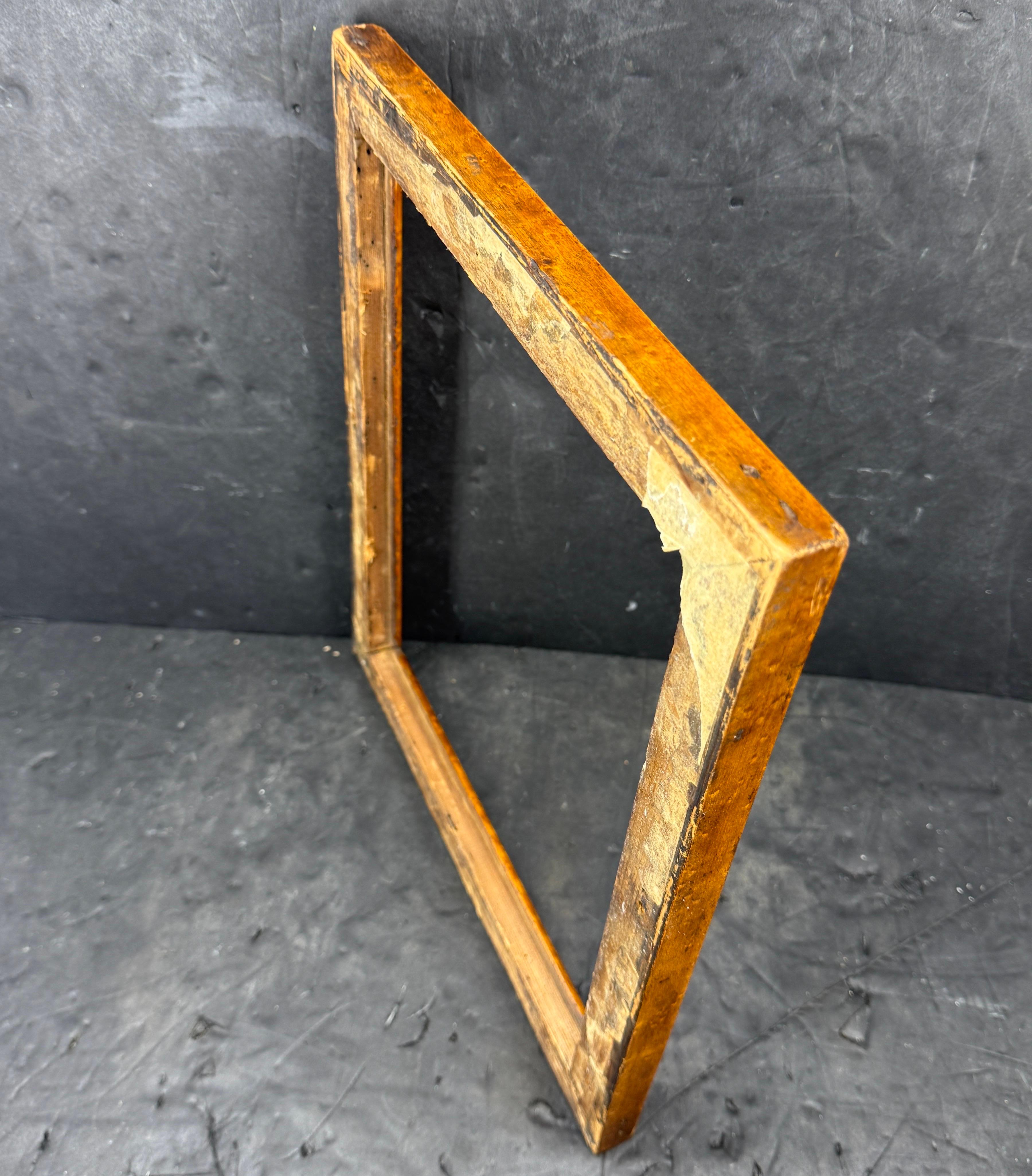 Danish Rectangular Empire Burl Wood Art Frame For Sale 6